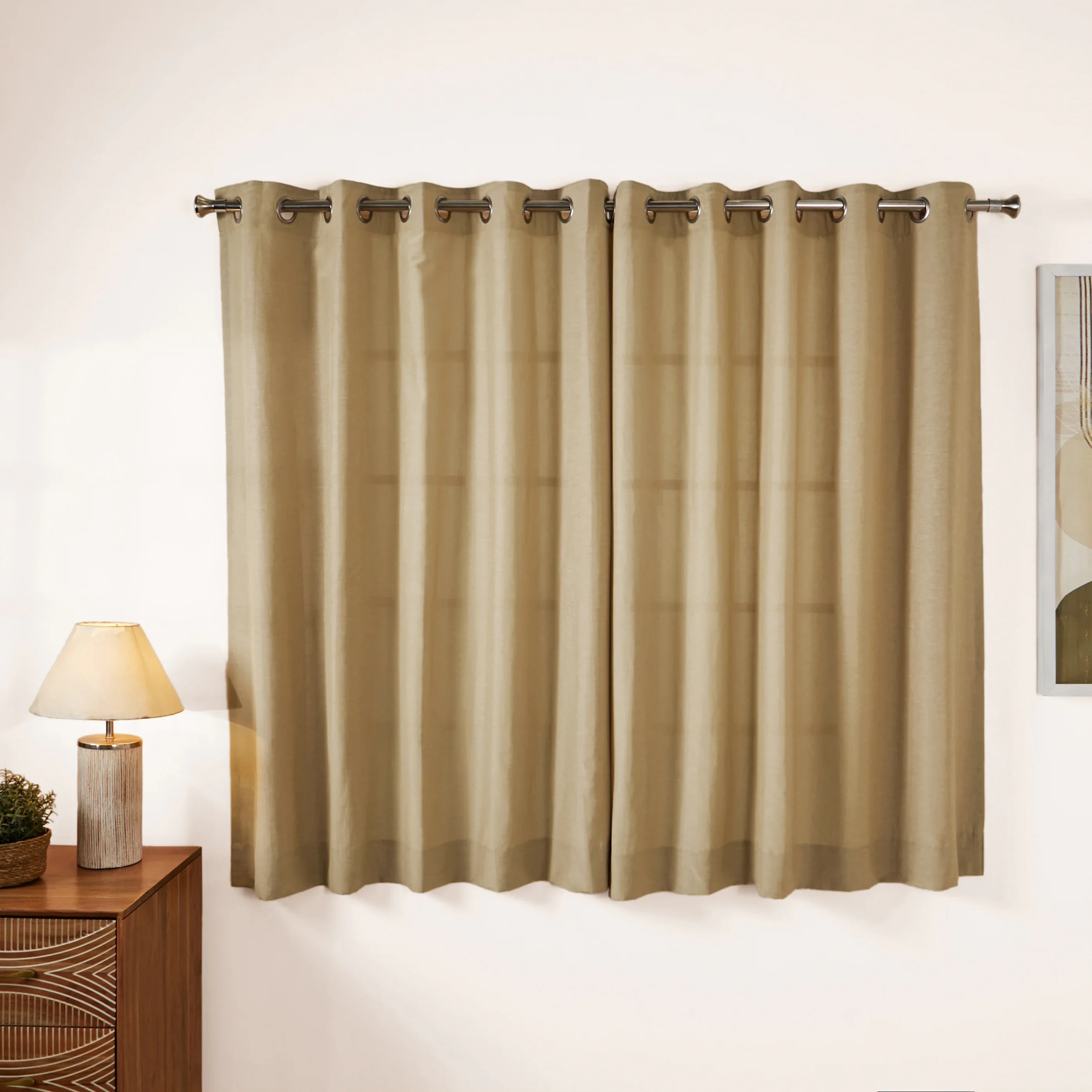 Paleto Set Of 2 Solid Readymade Curtains | Hue Harmony - Image 77