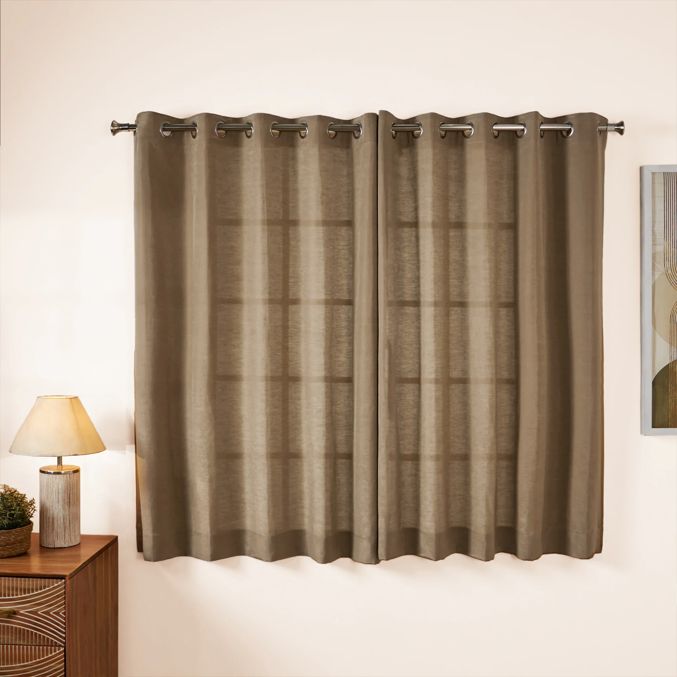 Paleto Set Of 2 Solid Readymade Curtains | Hue Harmony - Image 81