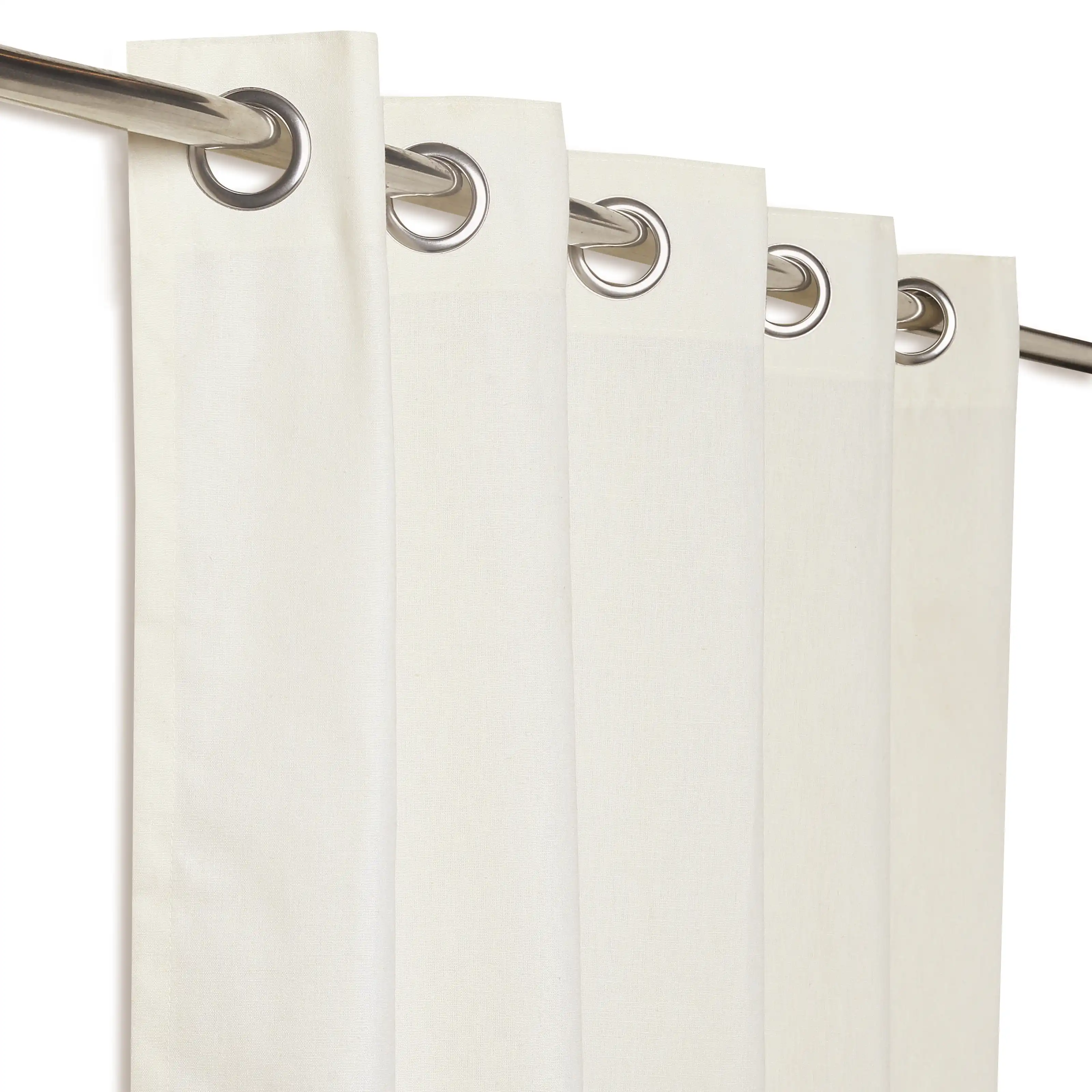 Paleto Set Of 2 Solid Readymade Curtains | Monsoon Hues - Image 2