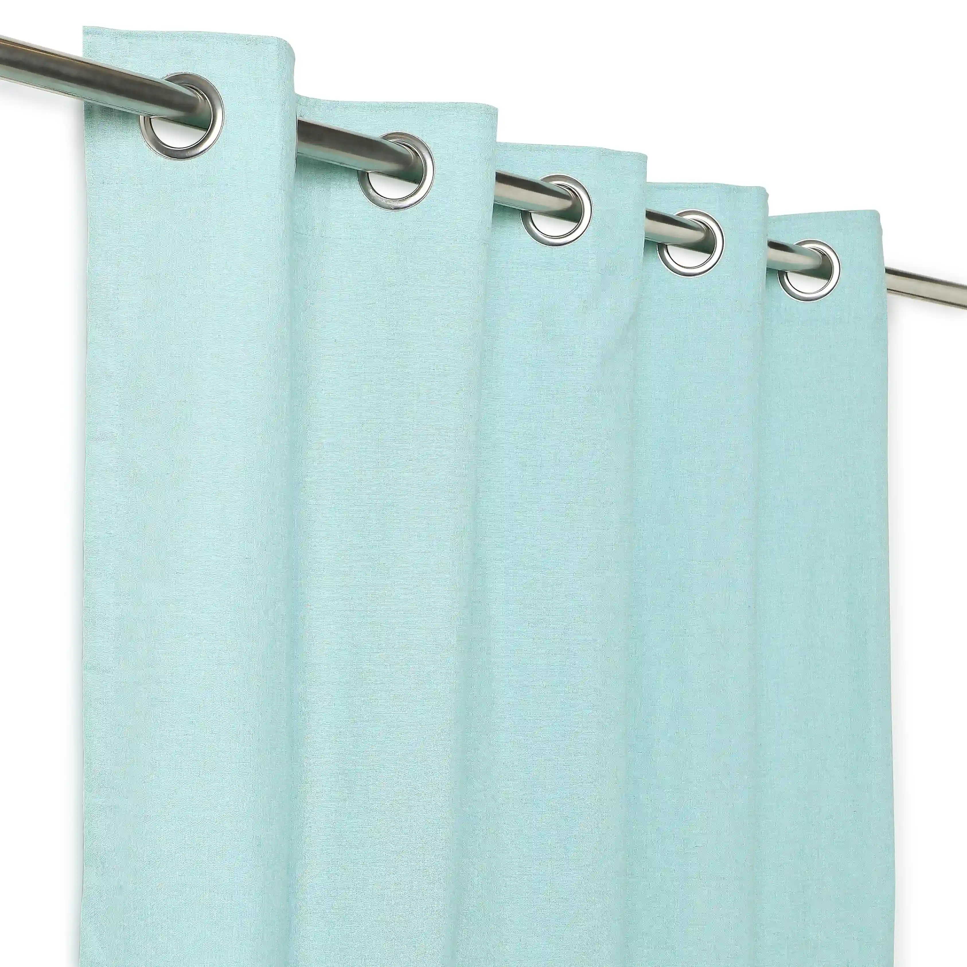 Paleto Set Of 2 Solid Readymade Curtains | Monsoon Hues - Image 30