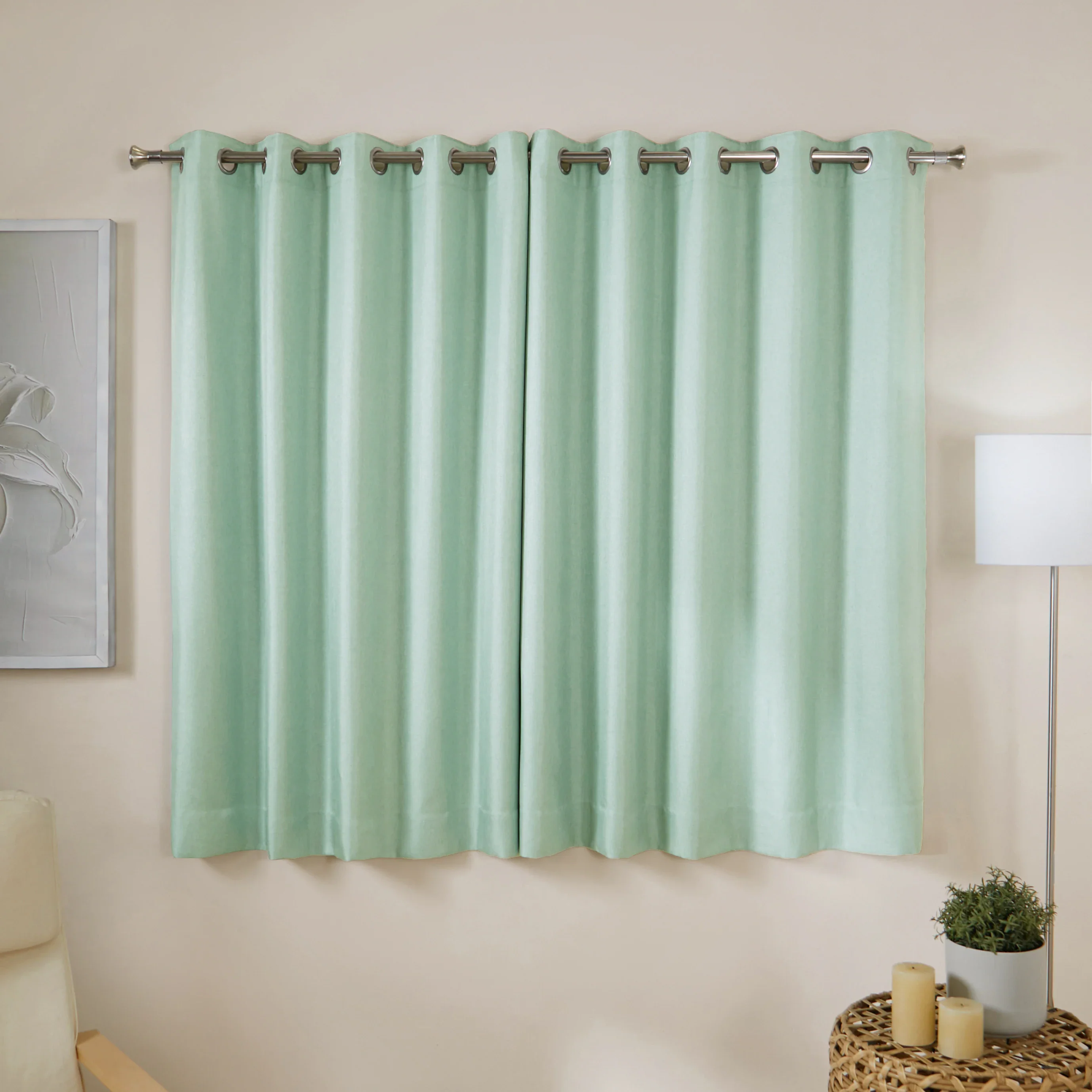 Paleto Set Of 2 Solid Readymade Curtains | Muted Moments - Image 25