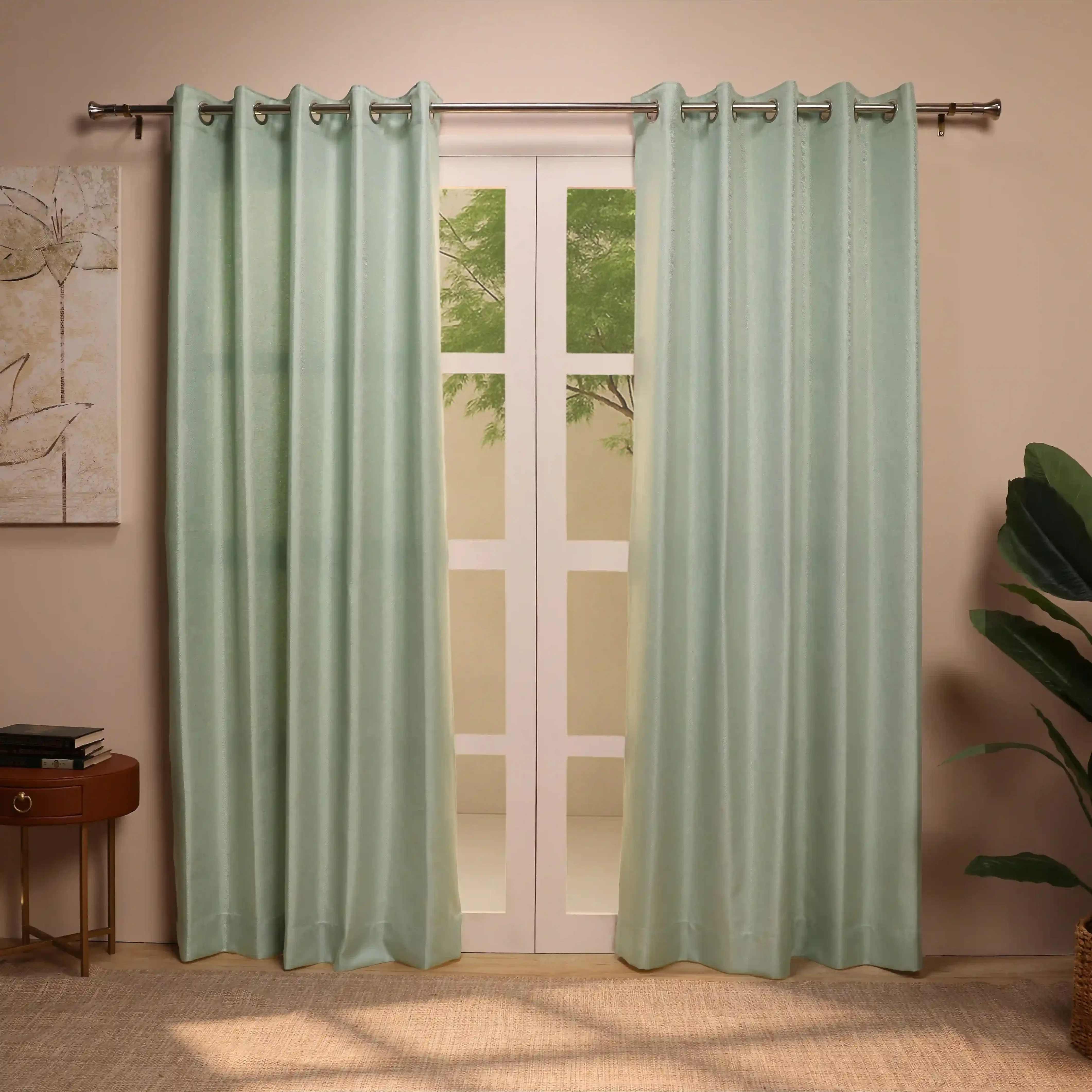Paleto Set Of 2 Solid Readymade Curtains | Muted Moments - Image 29