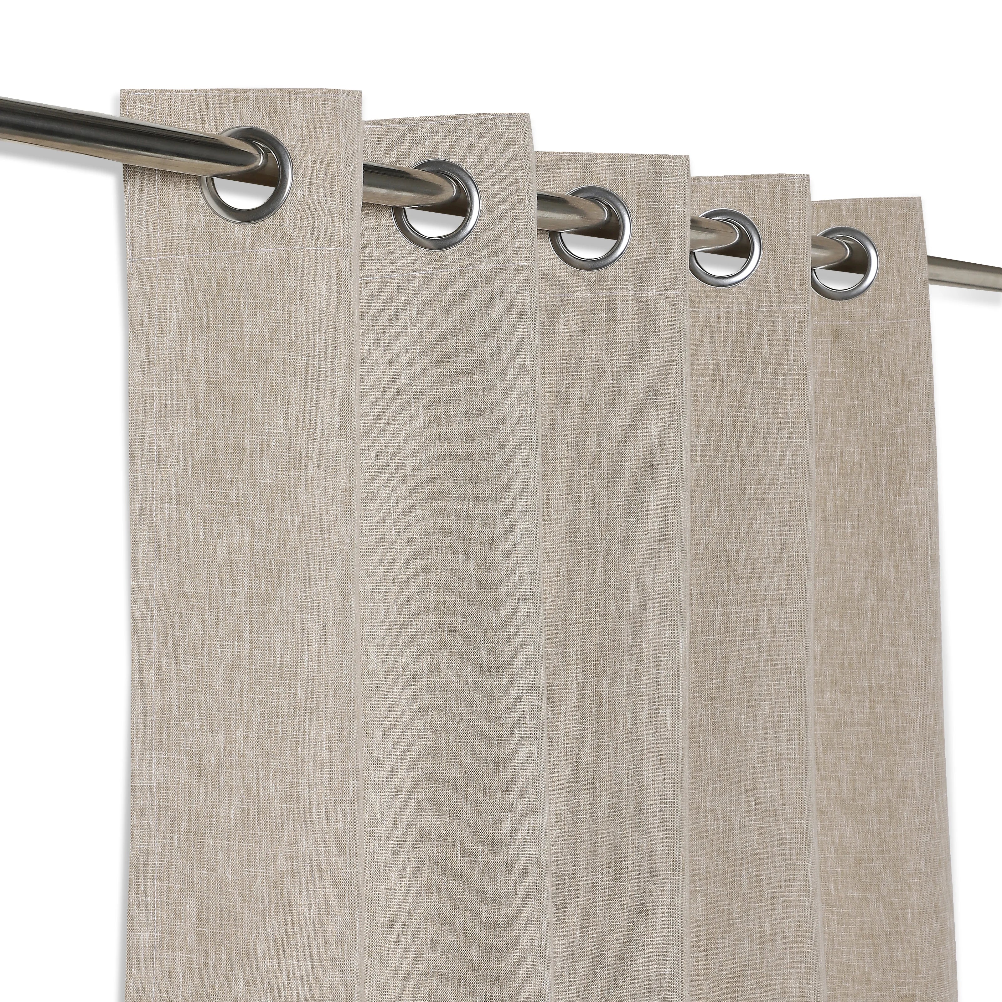 Paleto Set Of 2 Solid Readymade Curtains | Neutral Notes - Image 13