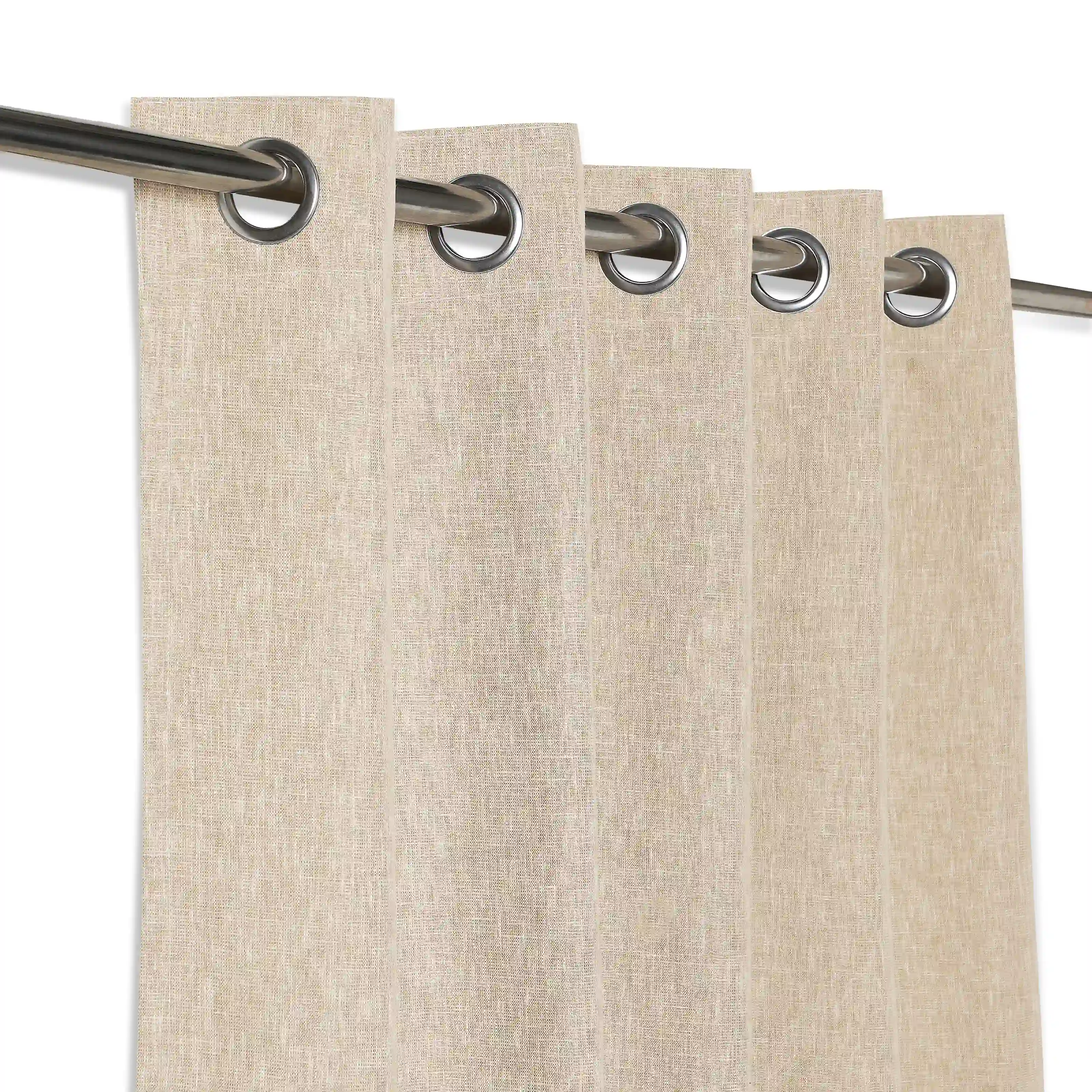 Paleto Set Of 2 Solid Readymade Curtains | Neutral Notes - Image 22