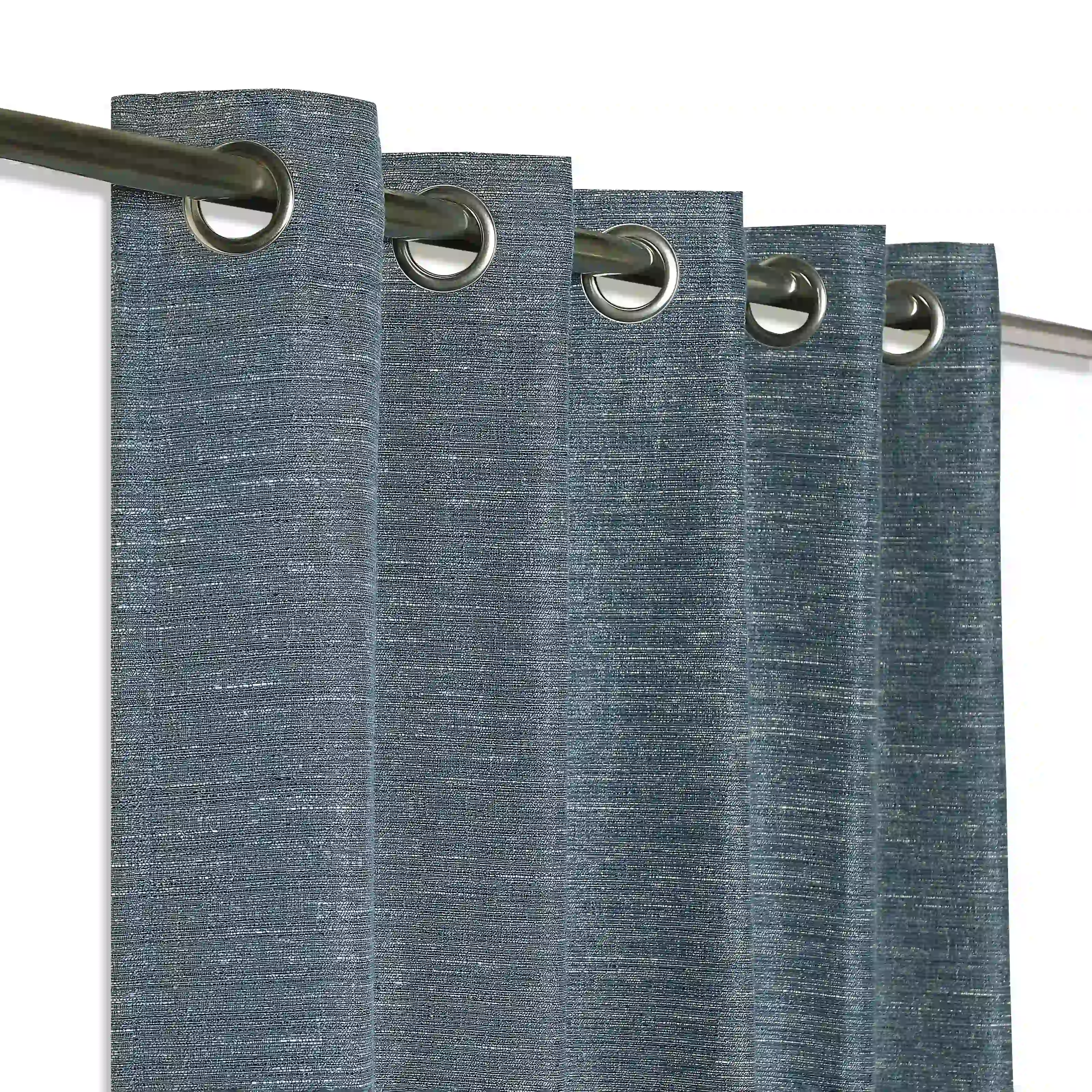 Paleto Set Of 2 Solid Readymade Curtains | Rain & Mist - Image 14