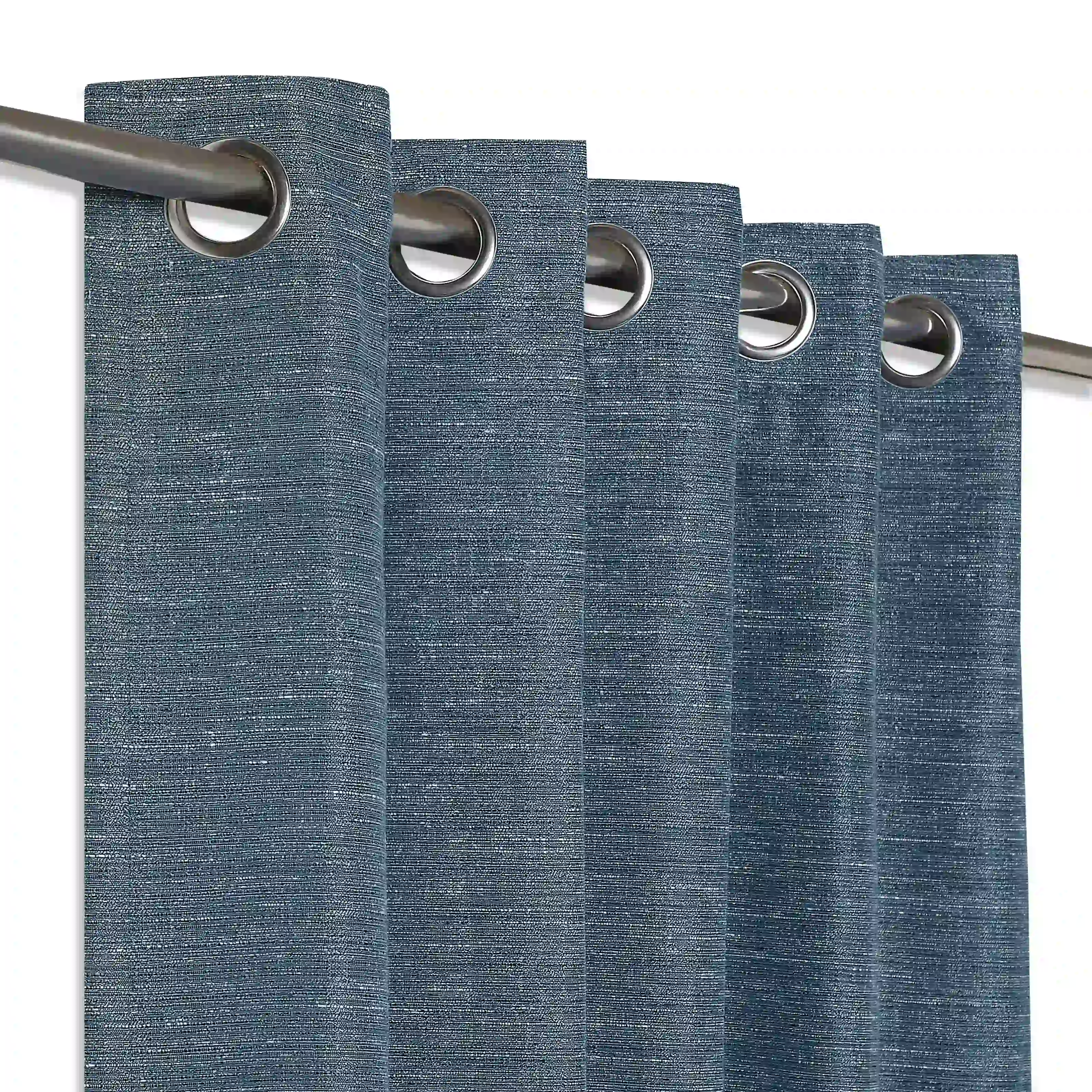 Paleto Set Of 2 Solid Readymade Curtains | Rain & Mist - Image 18