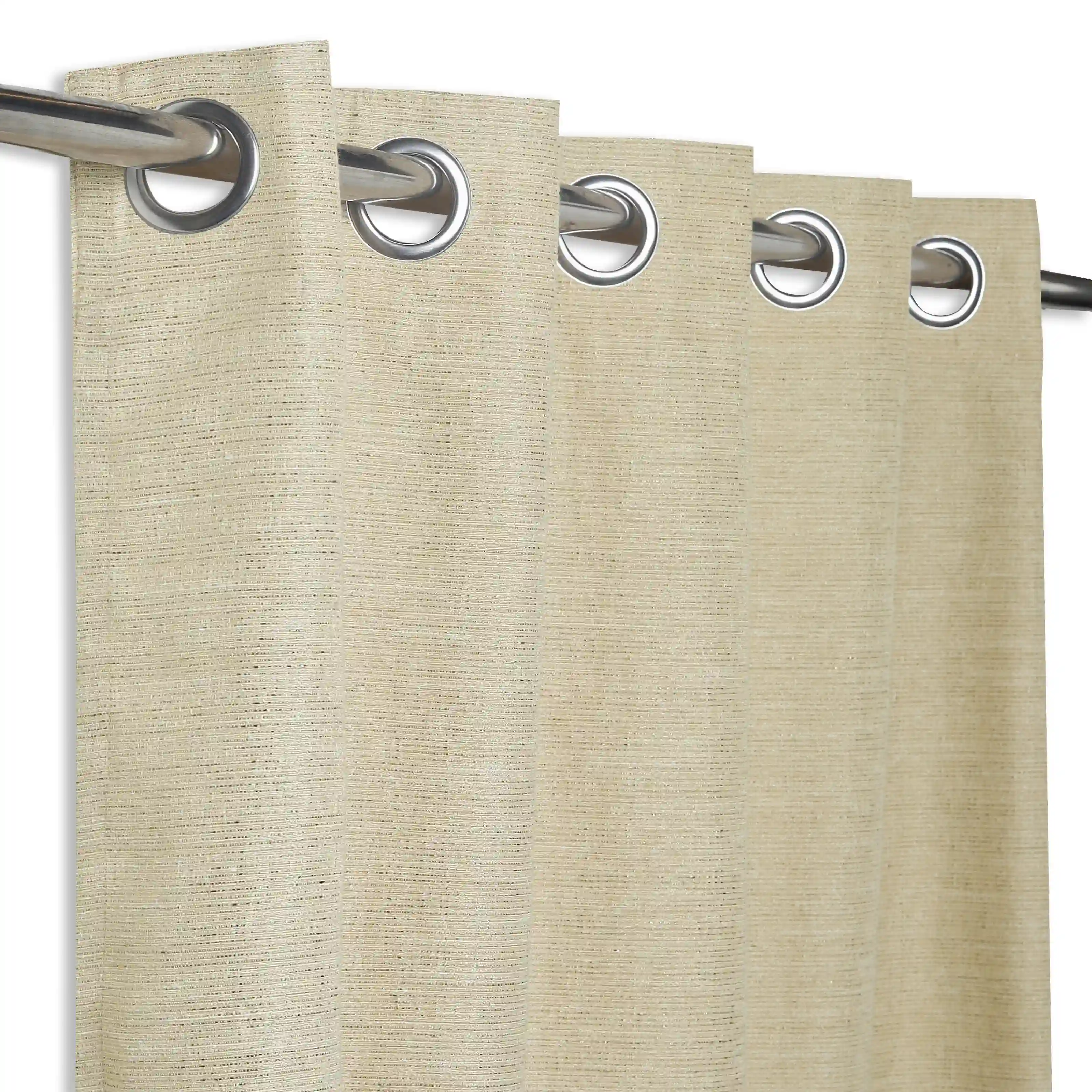 Paleto Set Of 2 Solid Readymade Curtains | Rain & Mist - Image 2