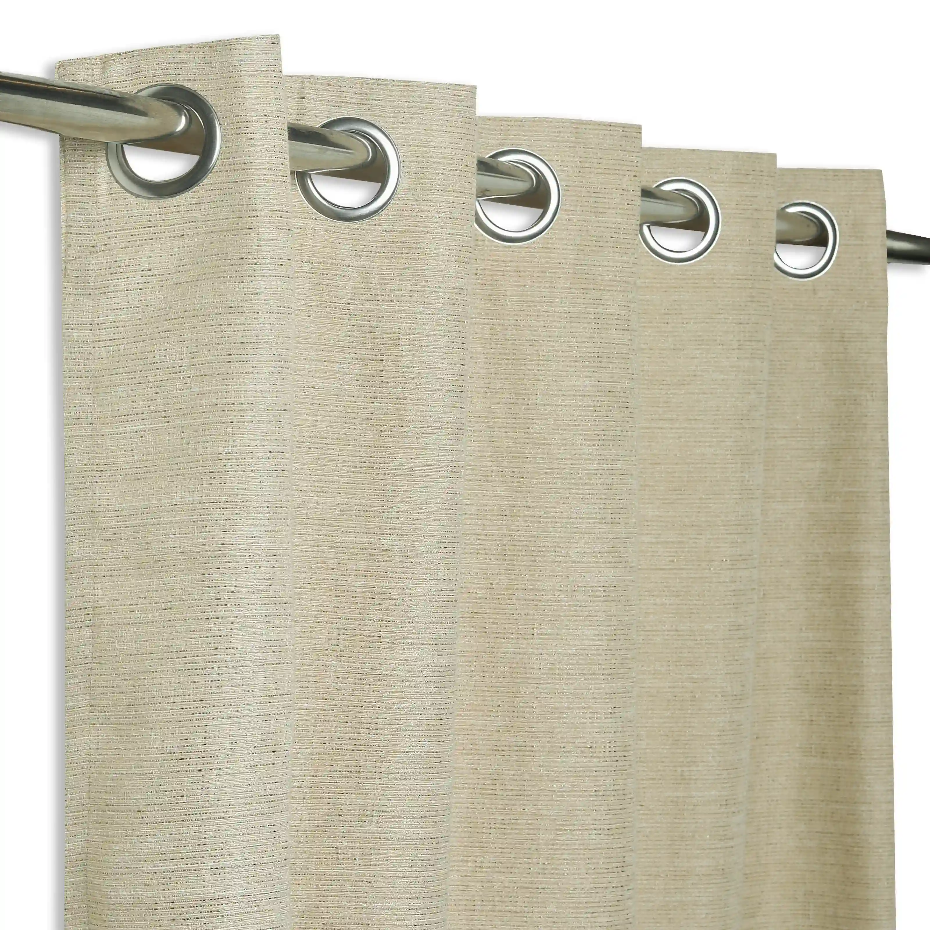 Paleto Set Of 2 Solid Readymade Curtains | Rain & Mist - Image 6