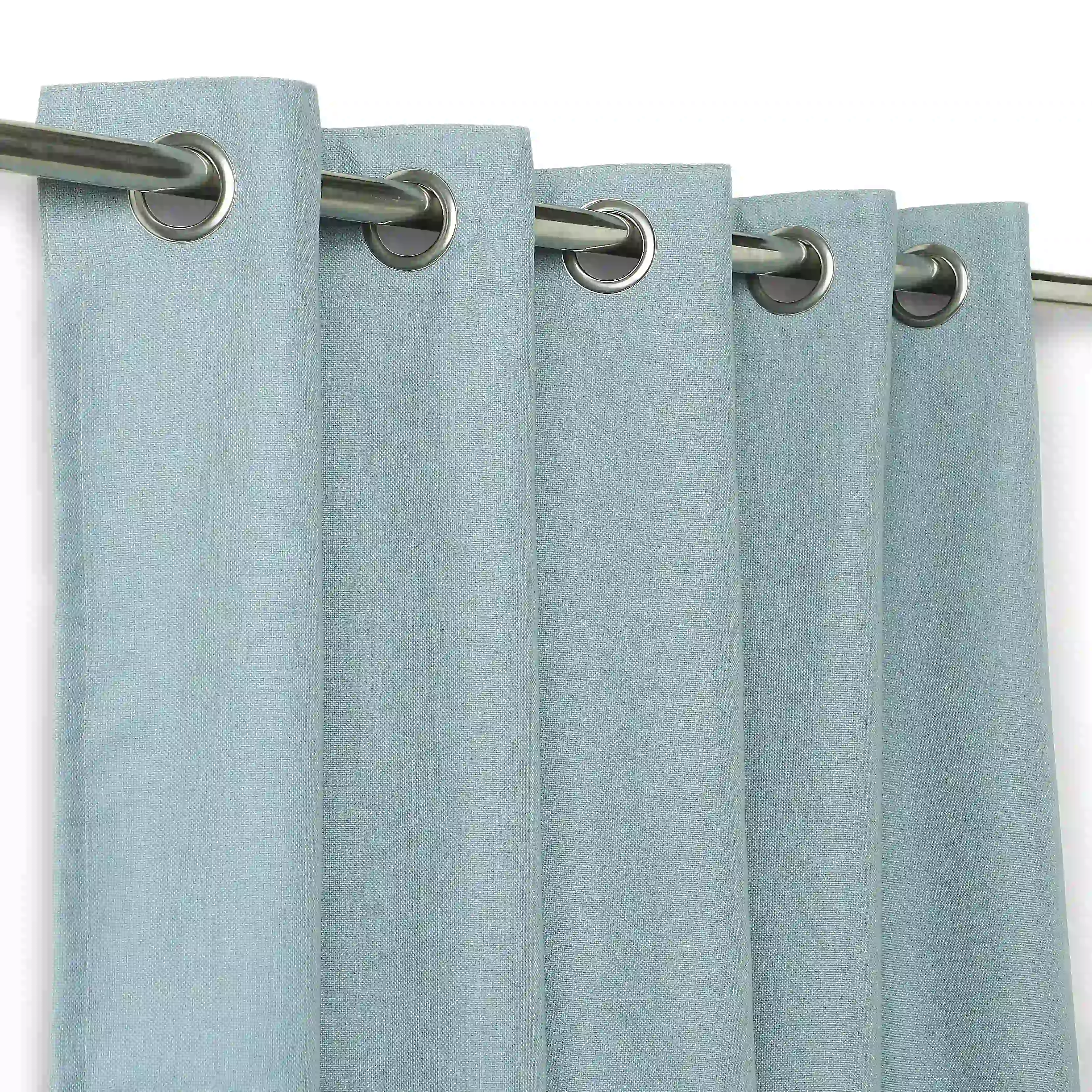 Paleto Set Of 2 Solid Readymade Curtains | Woven Calm - Image 14