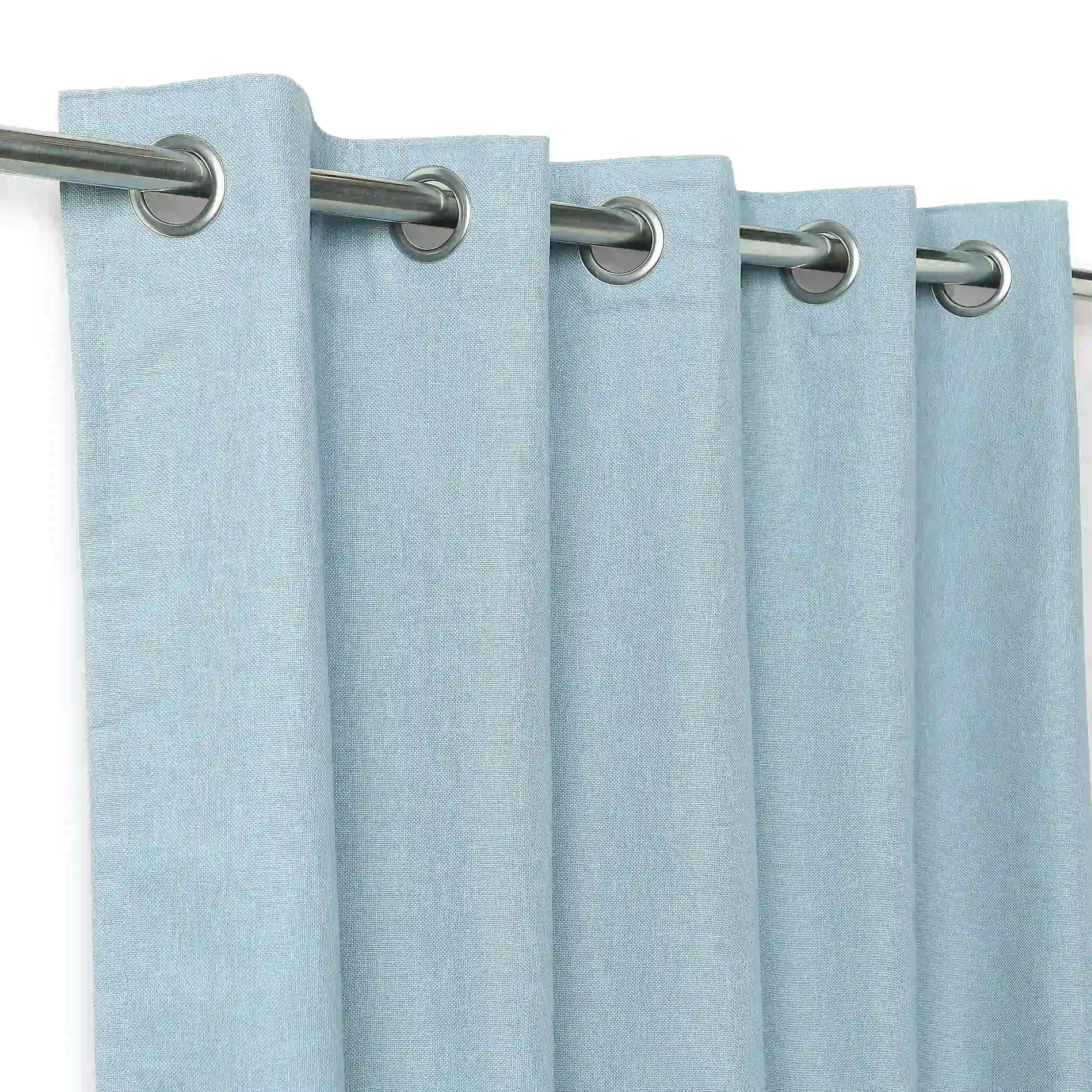 Paleto Set Of 2 Solid Readymade Curtains | Woven Calm - Image 22