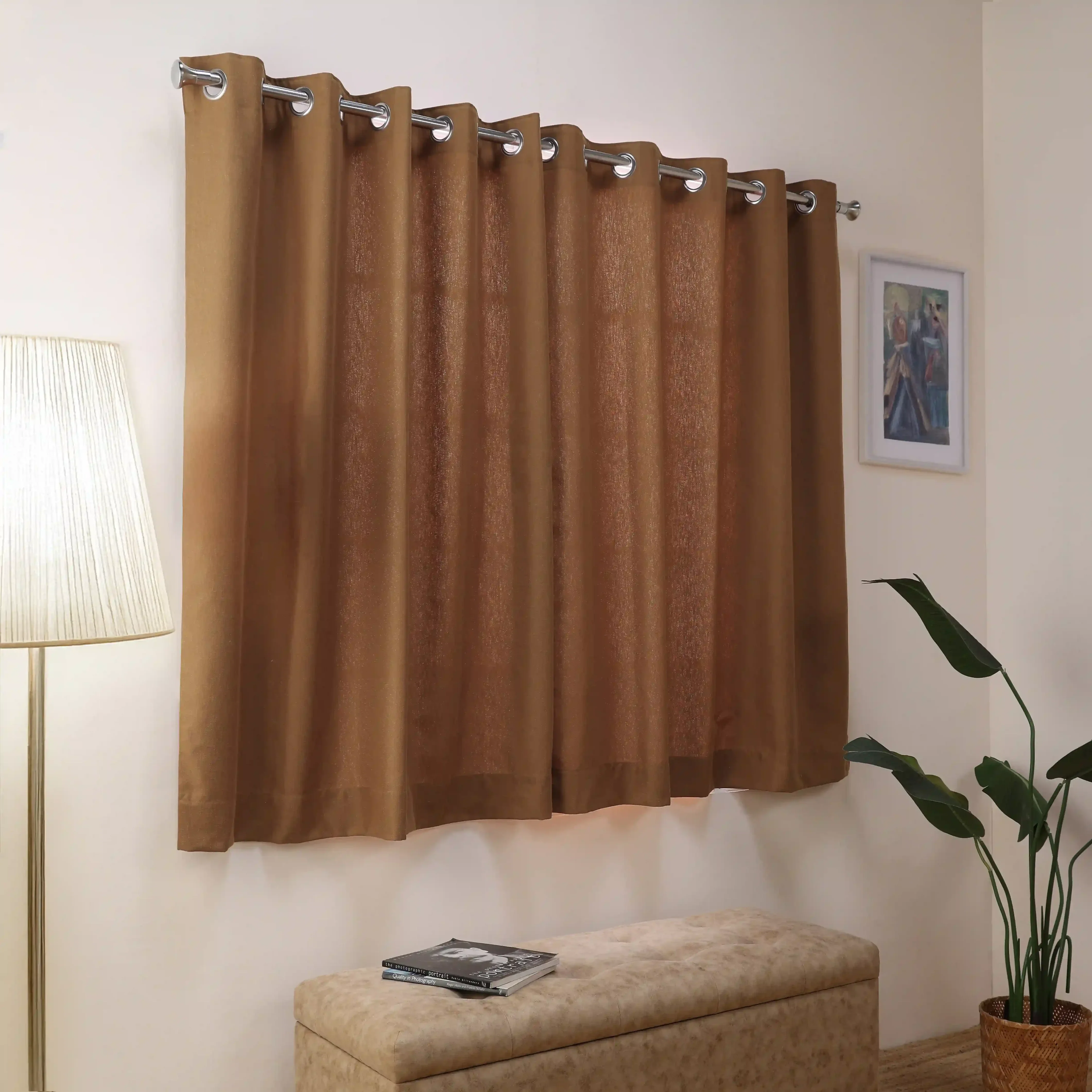 Paleto Set Of 2 Solid Readymade Curtains | Woven Calm - Image 25
