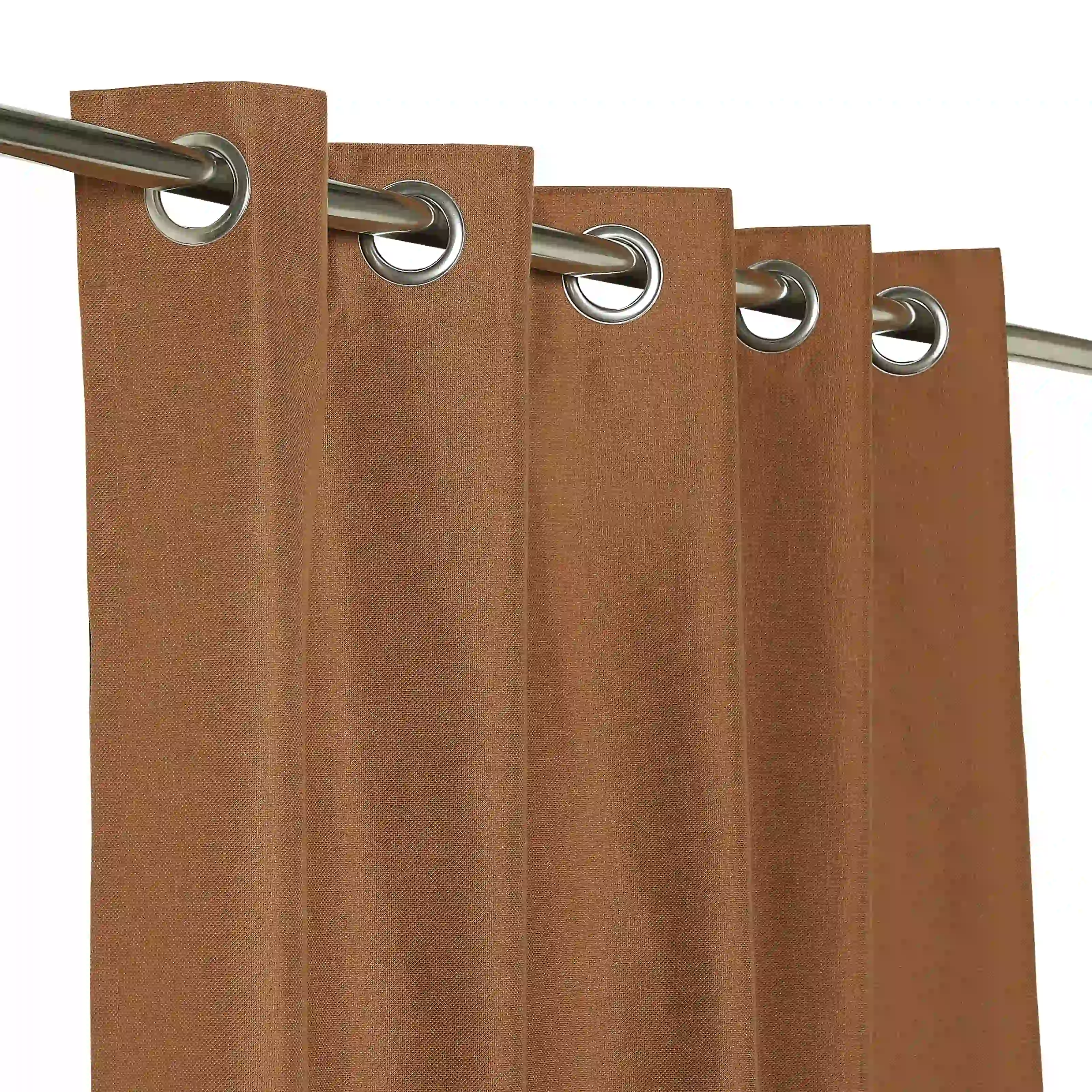 Paleto Set Of 2 Solid Readymade Curtains | Woven Calm - Image 26
