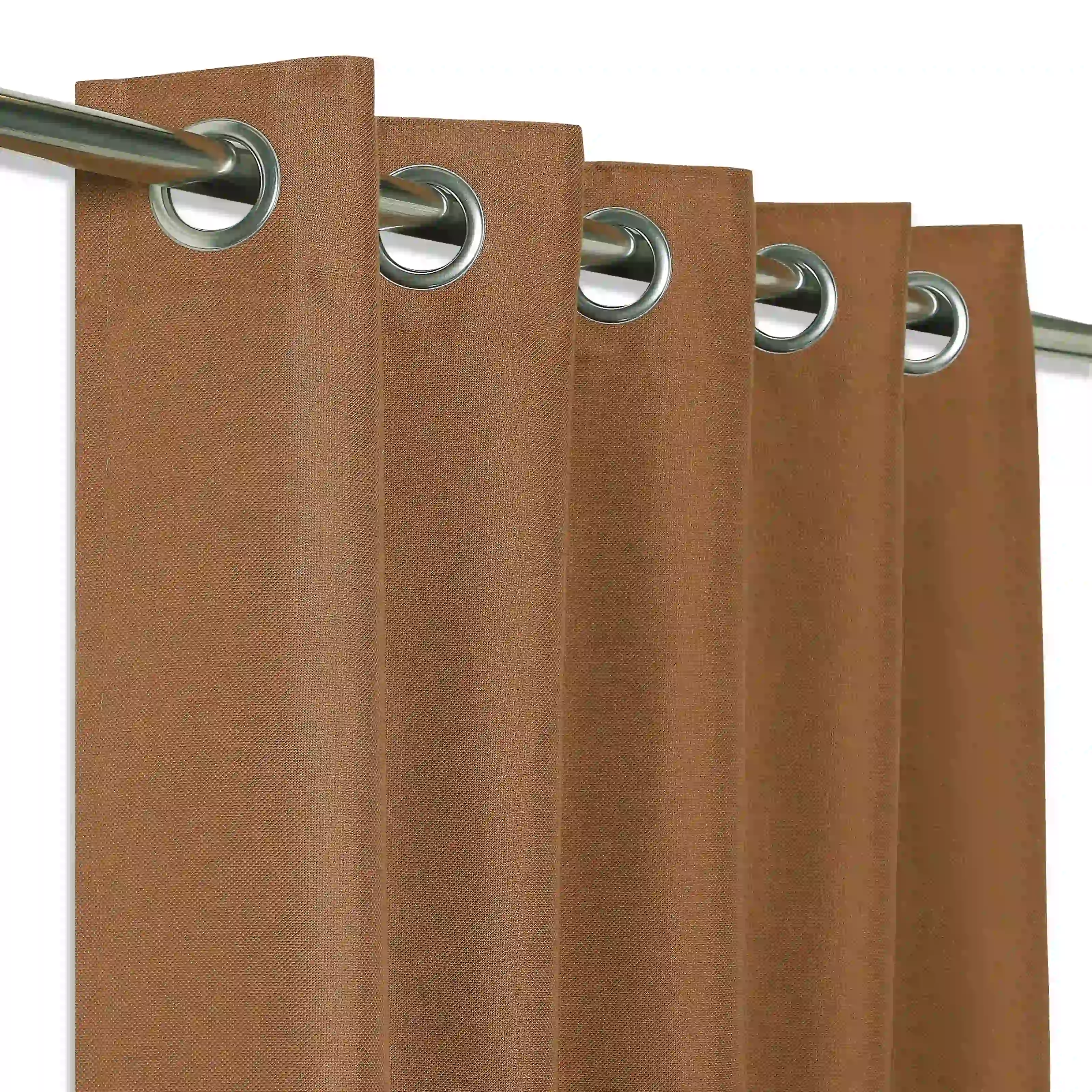 Paleto Set Of 2 Solid Readymade Curtains | Woven Calm - Image 30