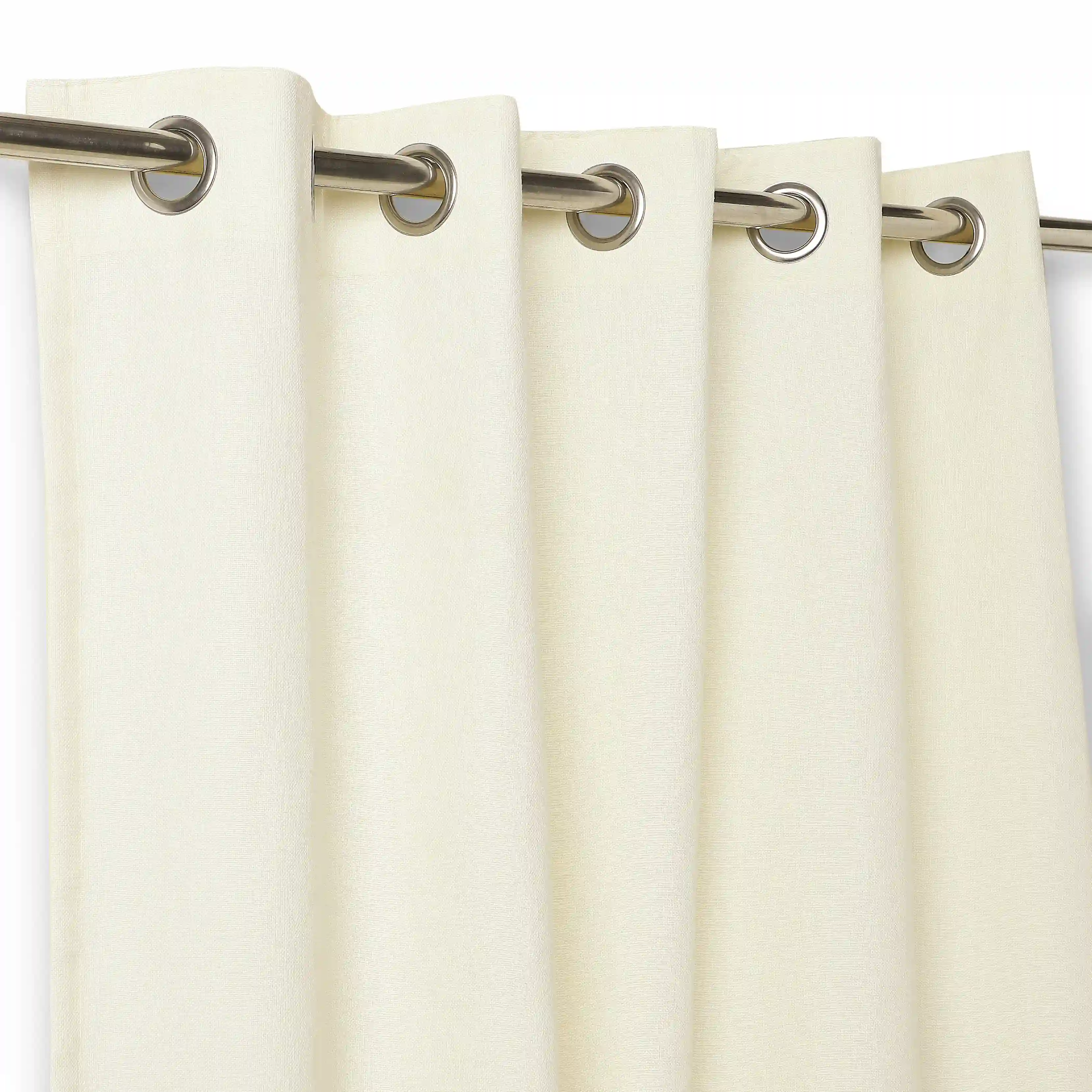Paleto Set Of 2 Solid Readymade Curtains | Woven Calm - Image 6