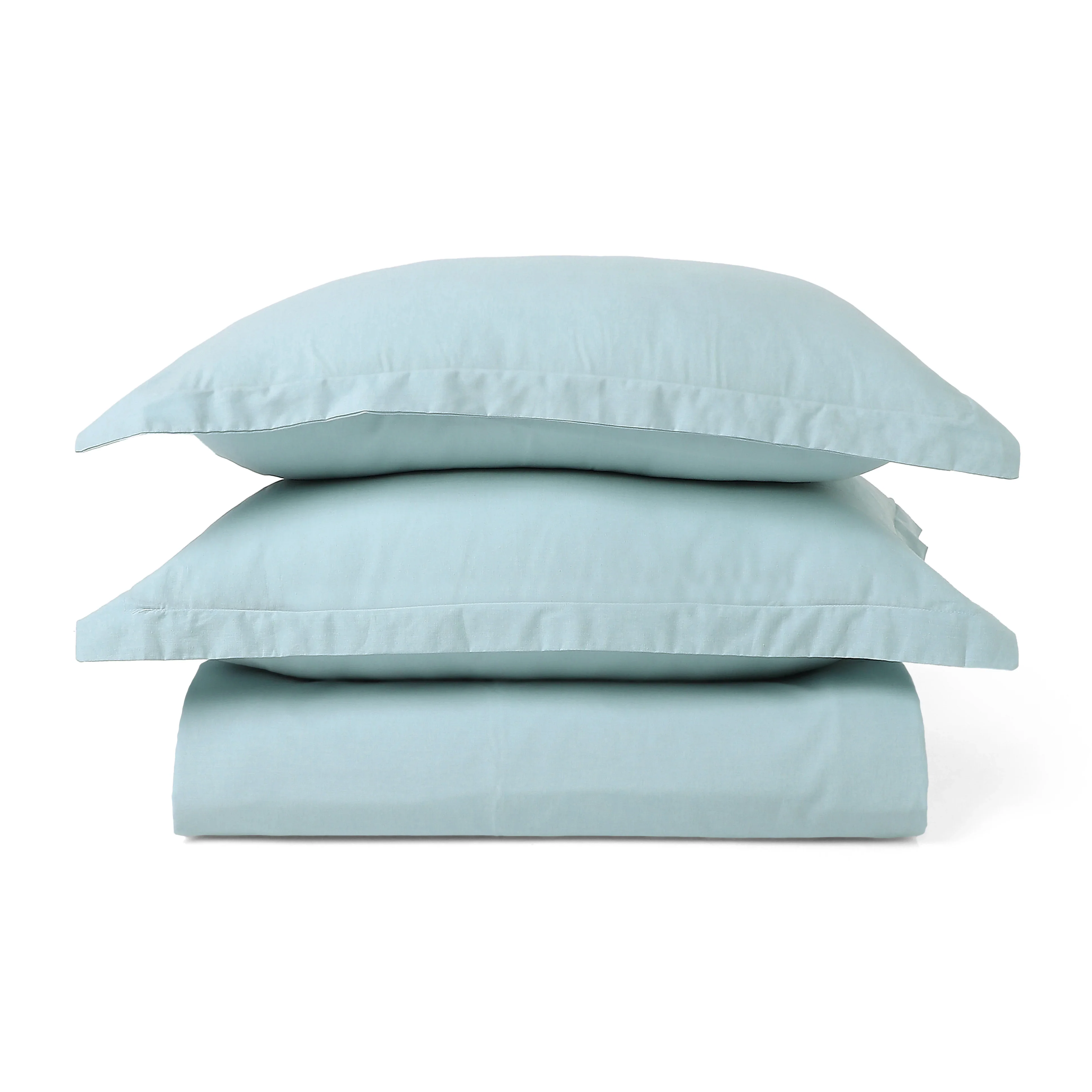 Paleto | Everyday Hues Solid Dyed Cotton Bedsheet Set-Blue Sky - Image 9