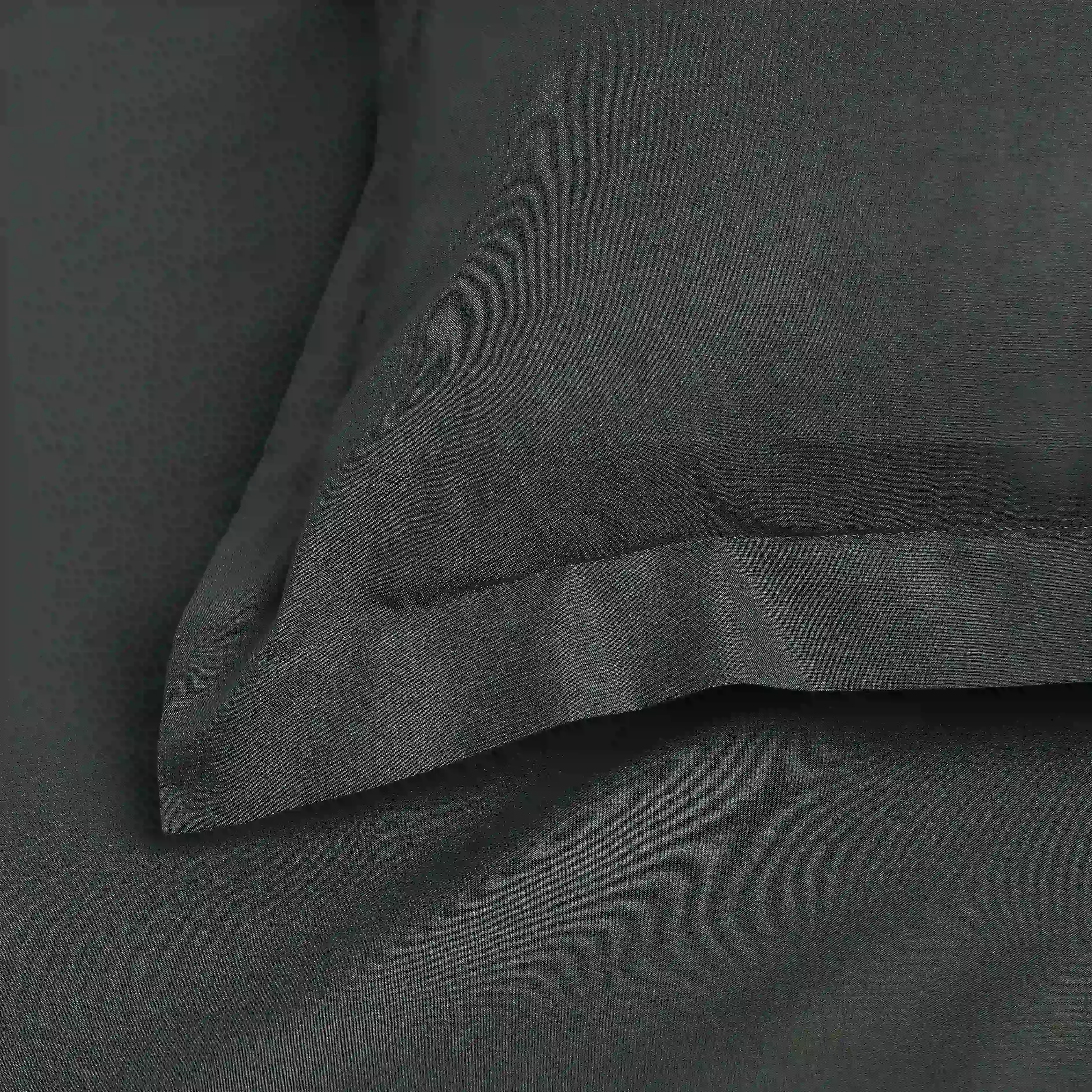 Paleto | Everyday Hues Solid Dyed Cotton Bedsheet Set-Dark Grey - Image 15