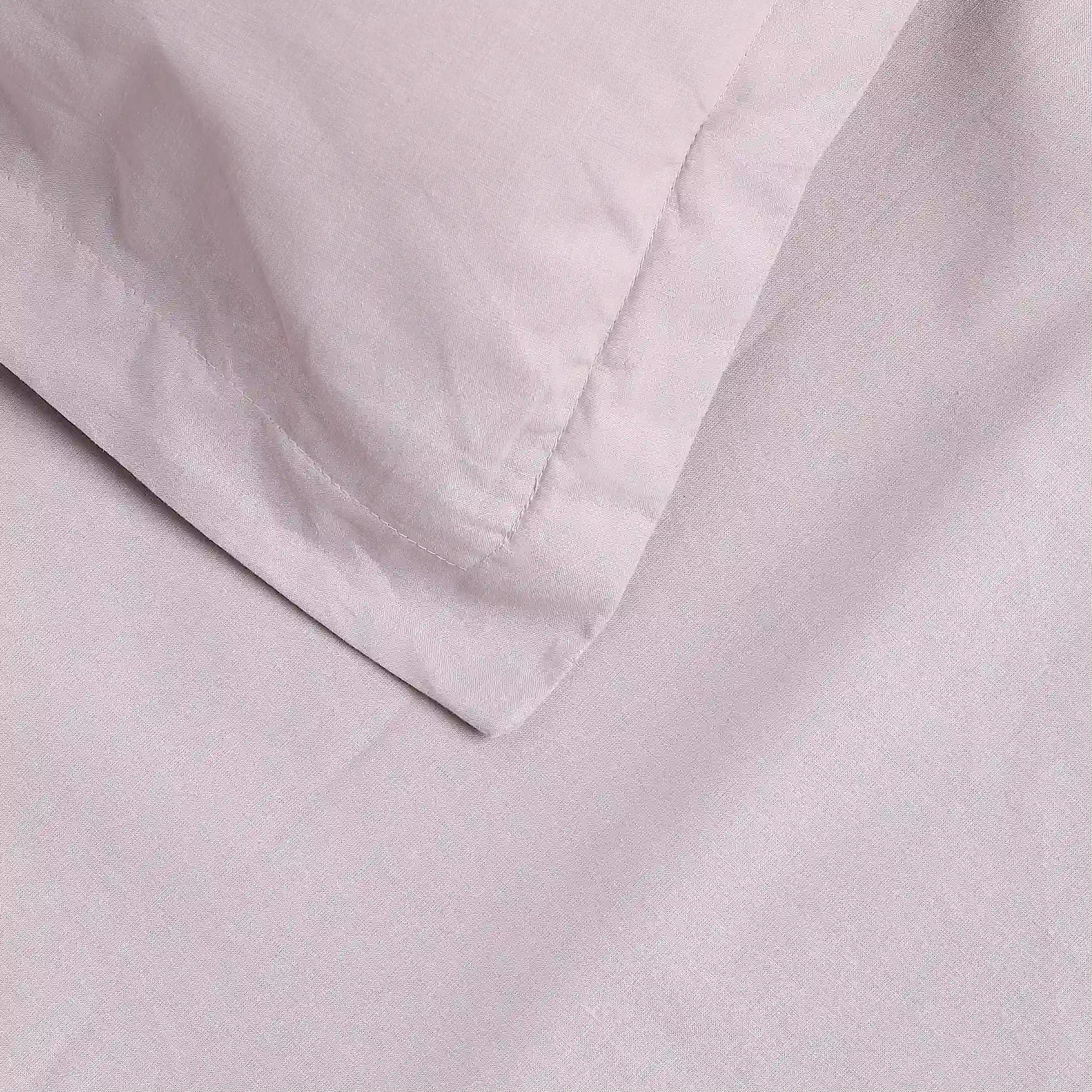 Paleto | Everyday Hues Solid Dyed Cotton Bedsheet Set-Grey Lavender - Image 10