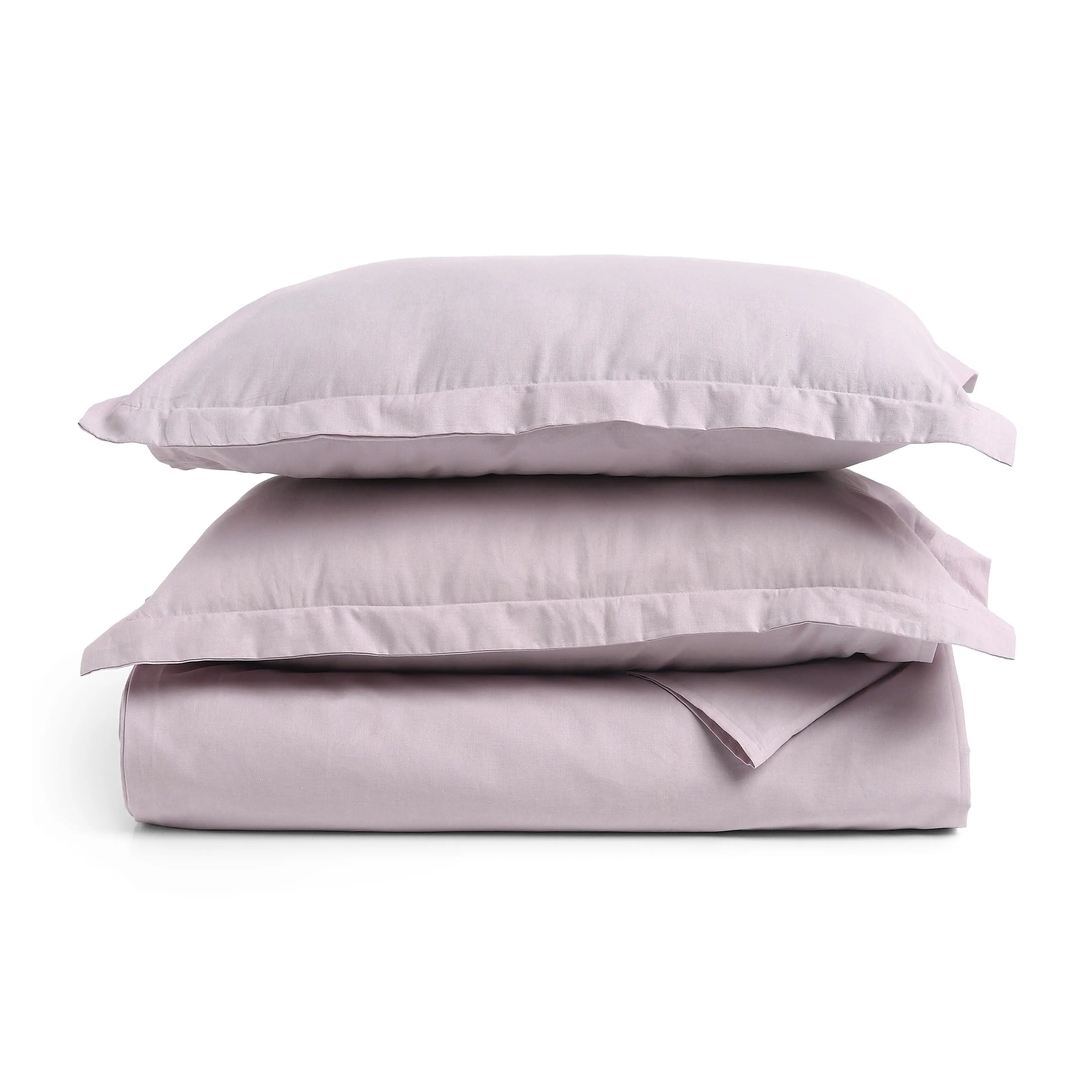 Paleto | Everyday Hues Solid Dyed Cotton Bedsheet Set-Grey Lavender - Image 9