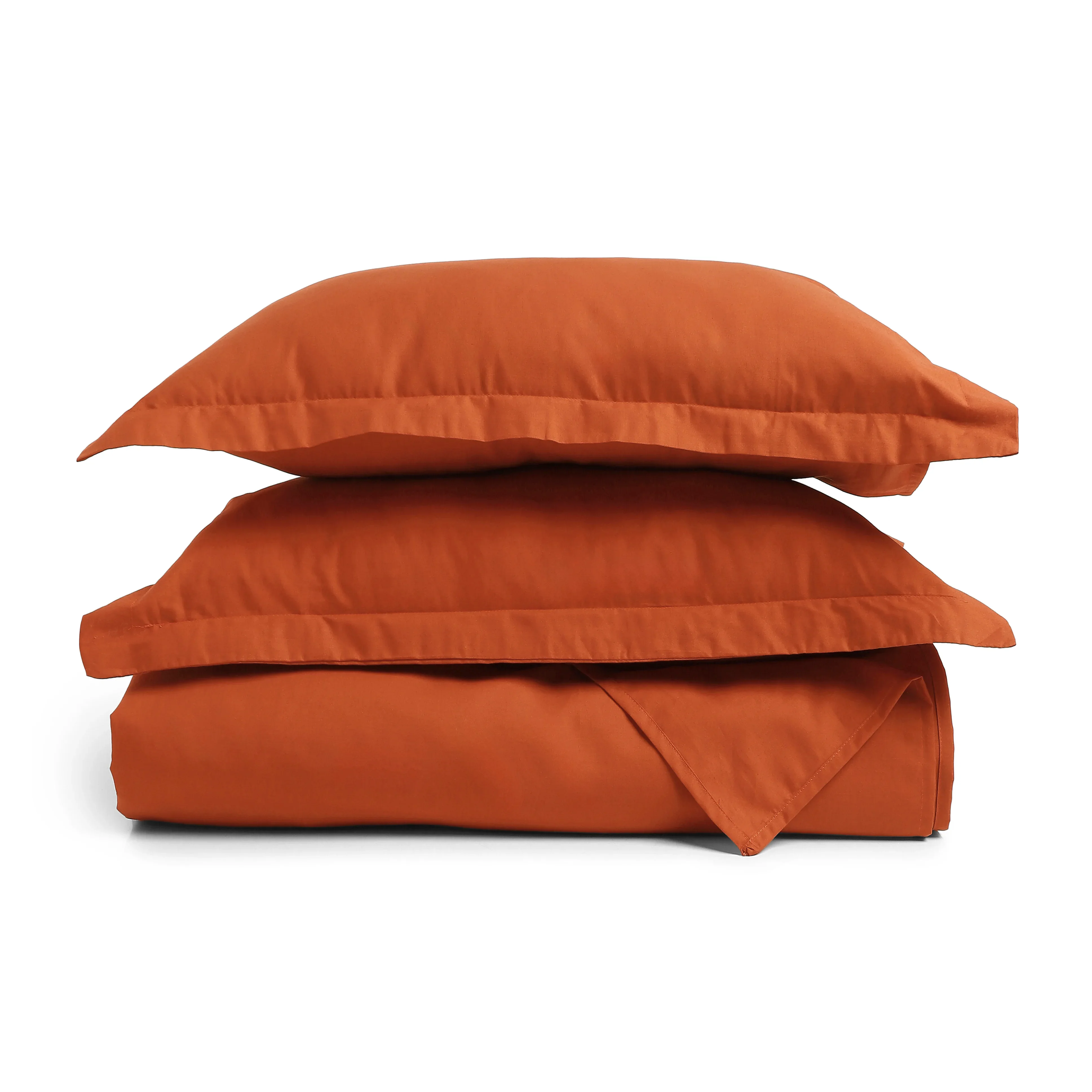Paleto | Everyday Hues Solid Dyed Cotton Bedsheet Set-Rust - Image 14