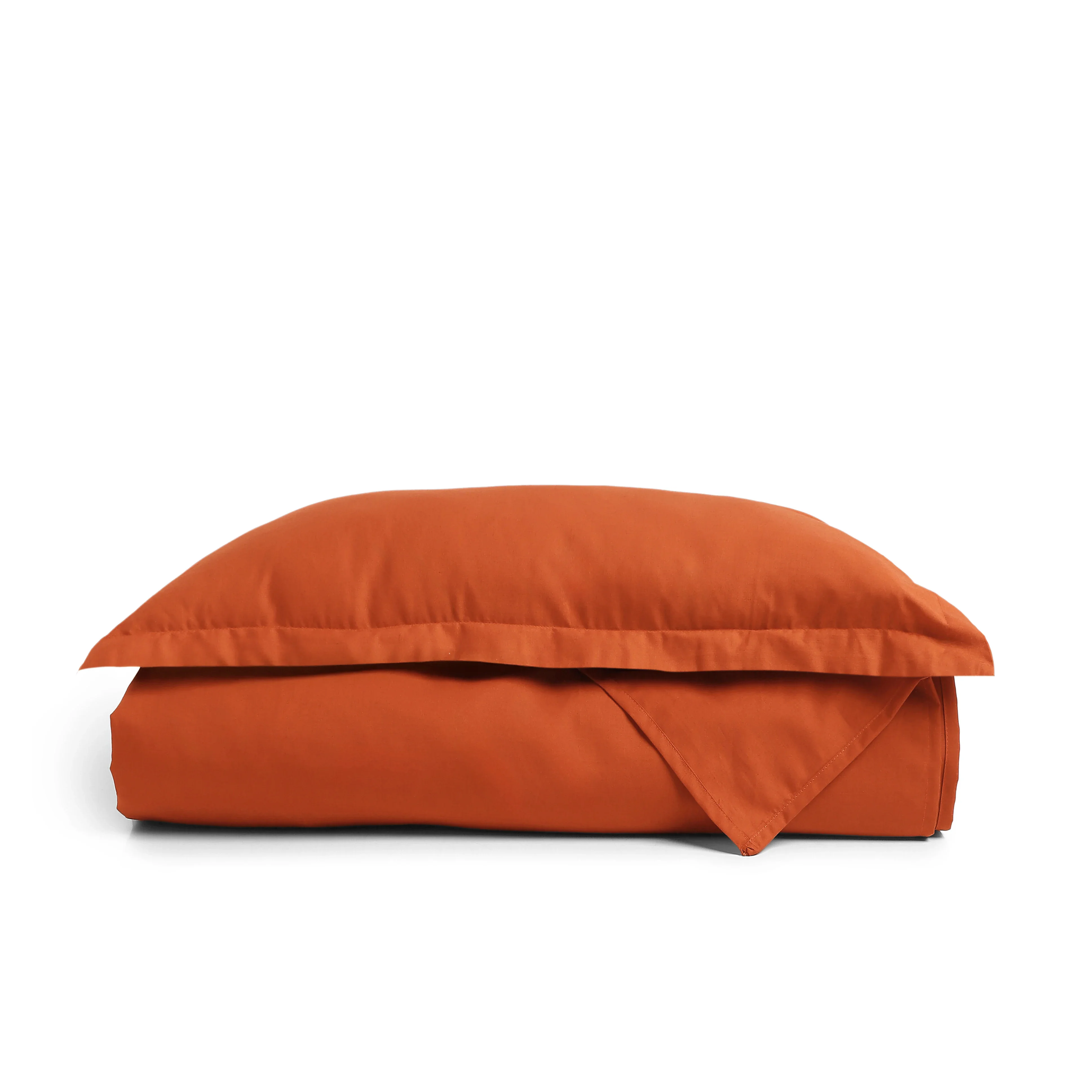 Paleto | Everyday Hues Solid Dyed Cotton Bedsheet Set-Rust - Image 4