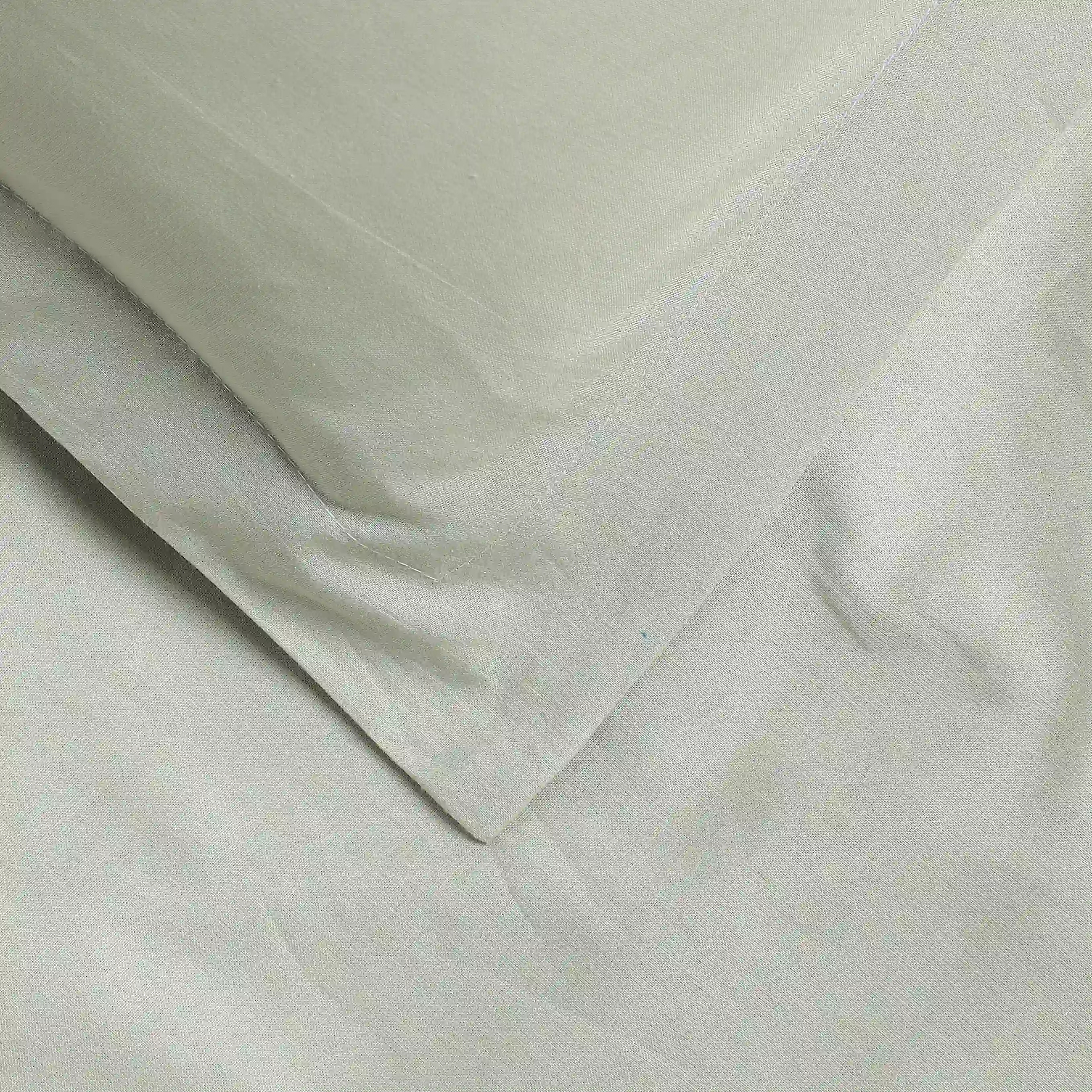 Paleto | Everyday Hues Solid Dyed Cotton Bedsheet Set-Silver - Image 15