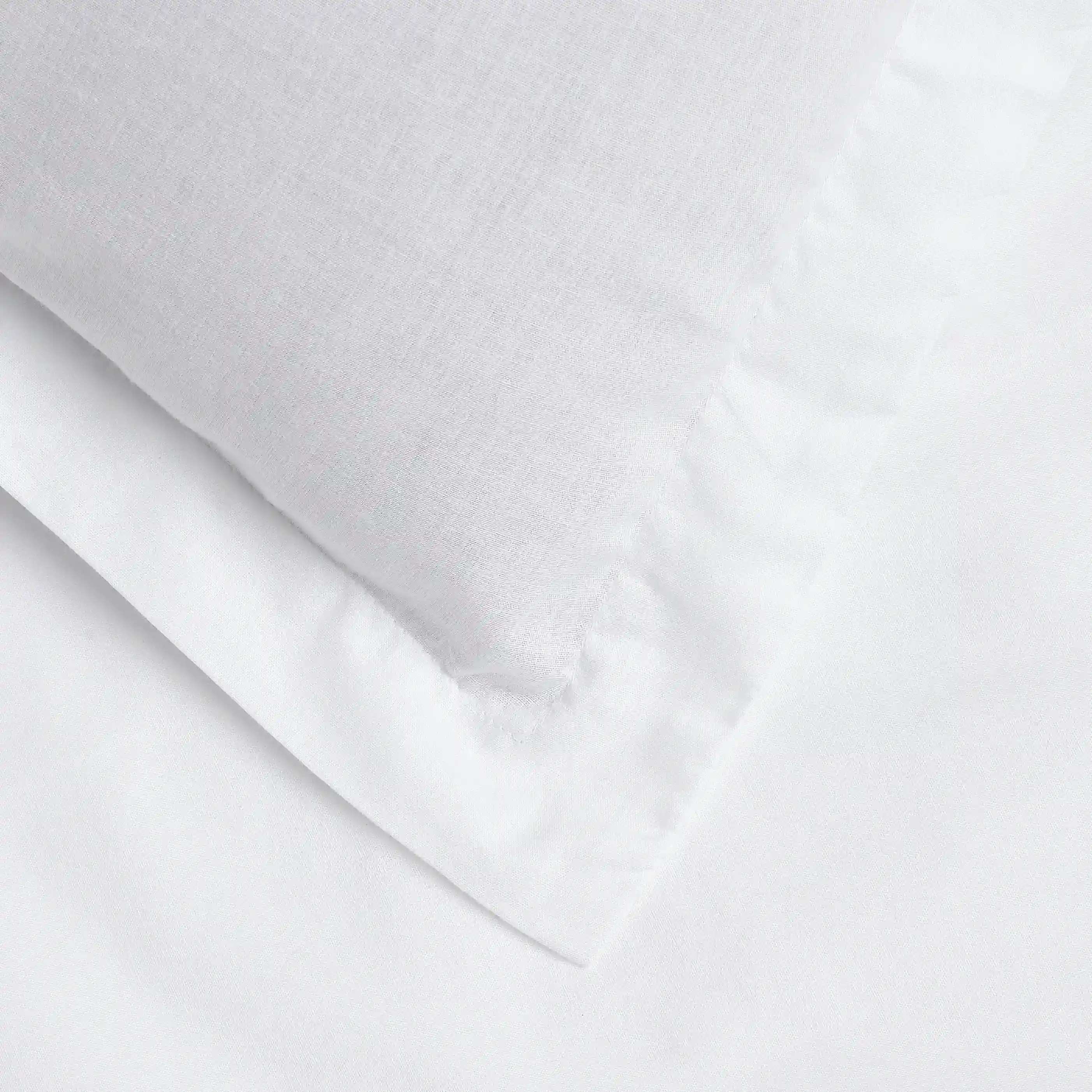 Paleto | Everyday Hues Solid Dyed Cotton Bedsheet Set-White - Image 10
