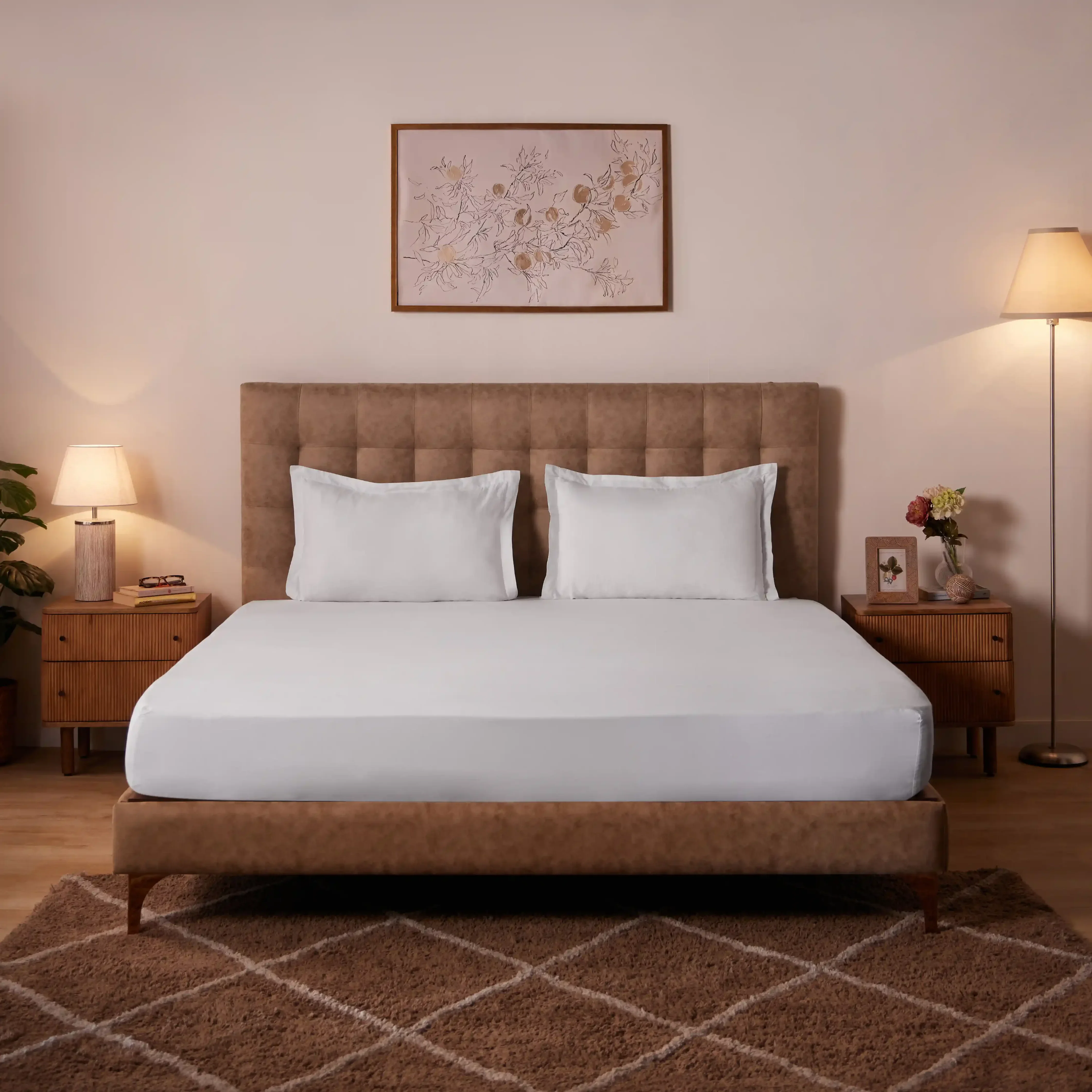 Paleto | Everyday Hues Solid Dyed Cotton Bedsheet Set-White - Image 12