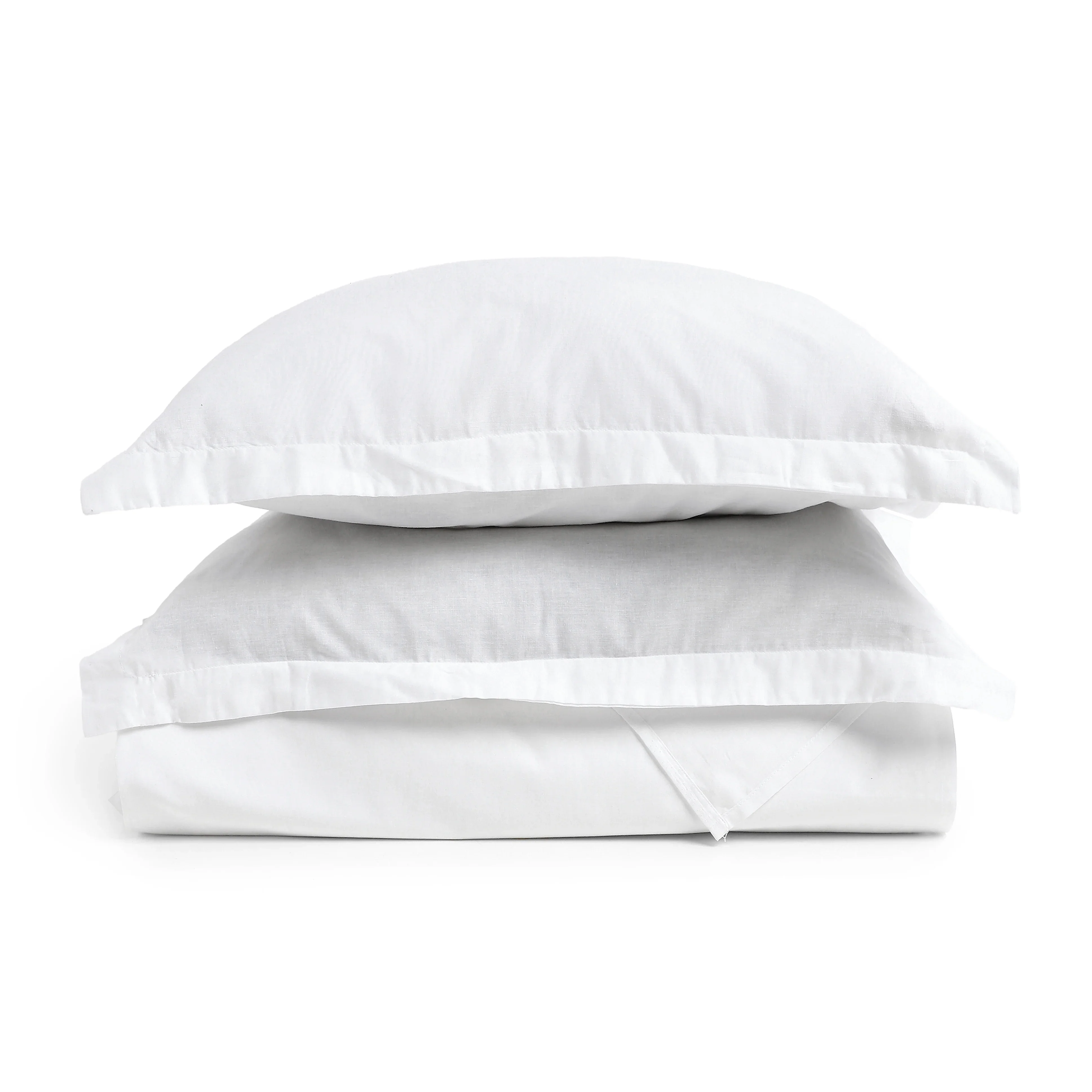 Paleto | Everyday Hues Solid Dyed Cotton Bedsheet Set-White - Image 9