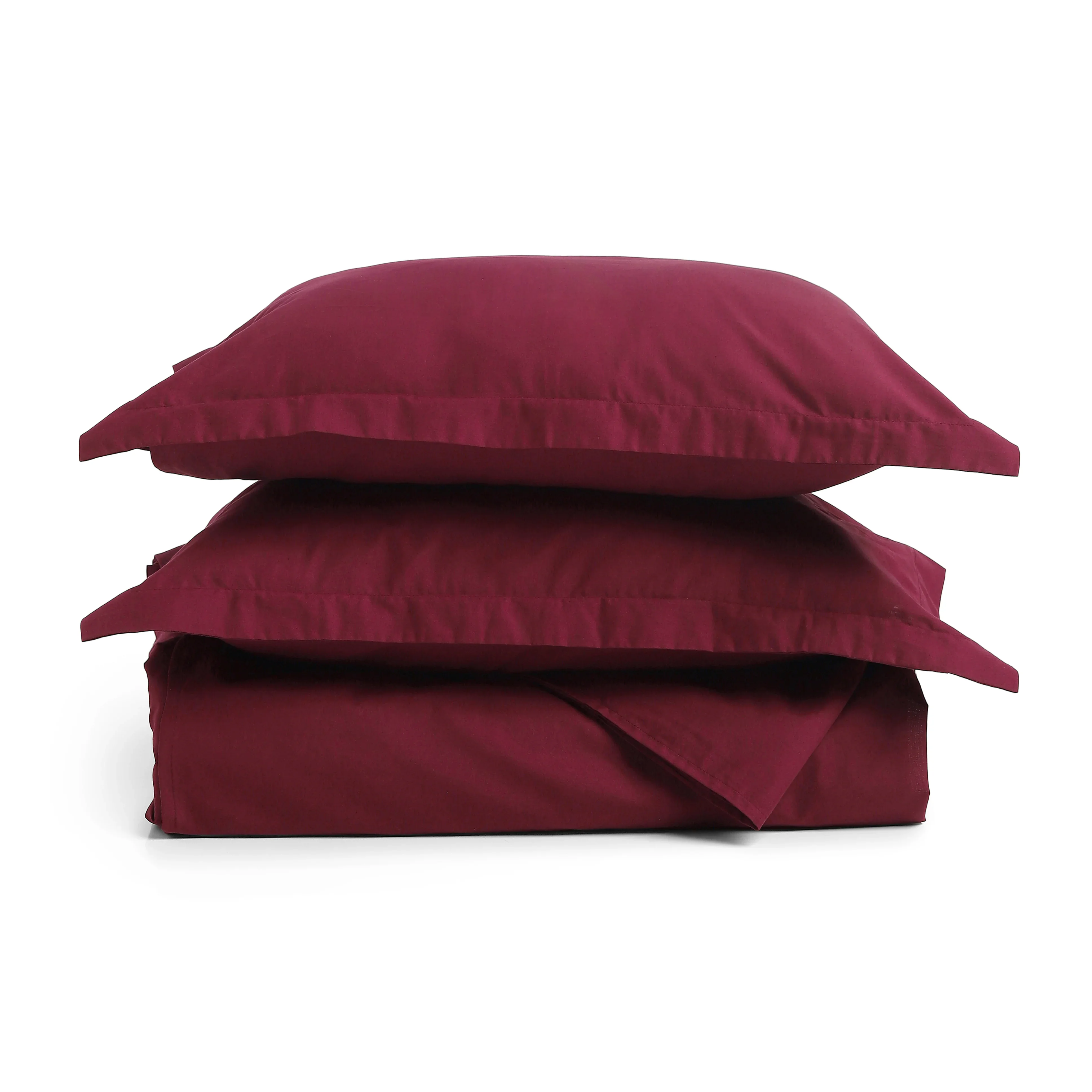 Paleto | Everyday Hues Solid Dyed Cotton Bedsheet Set-Windsor Wine - Image 9