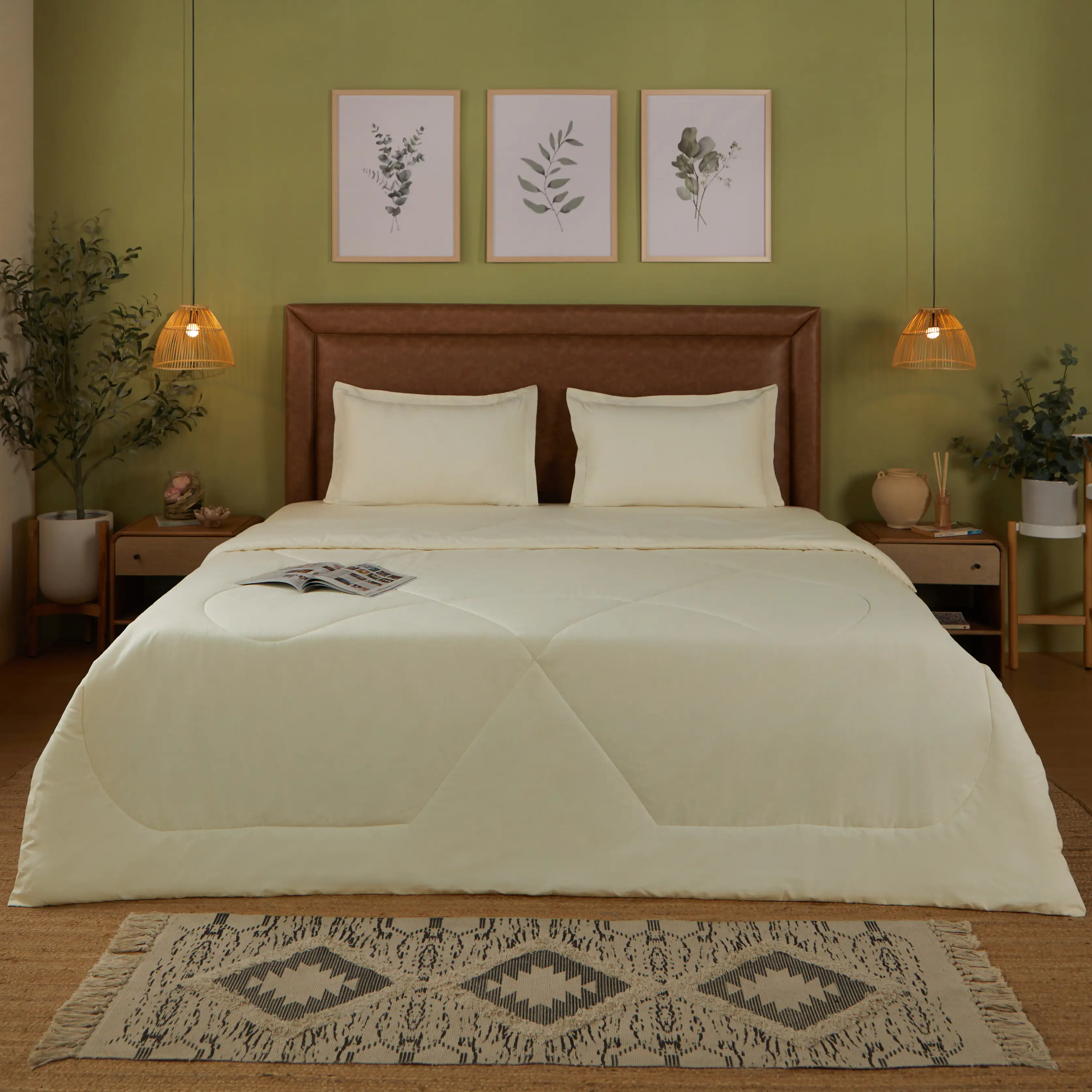 Paleto | Everyday Hues Cotton Solid Dyed 120GSM Comforter-Ivory - Image 7