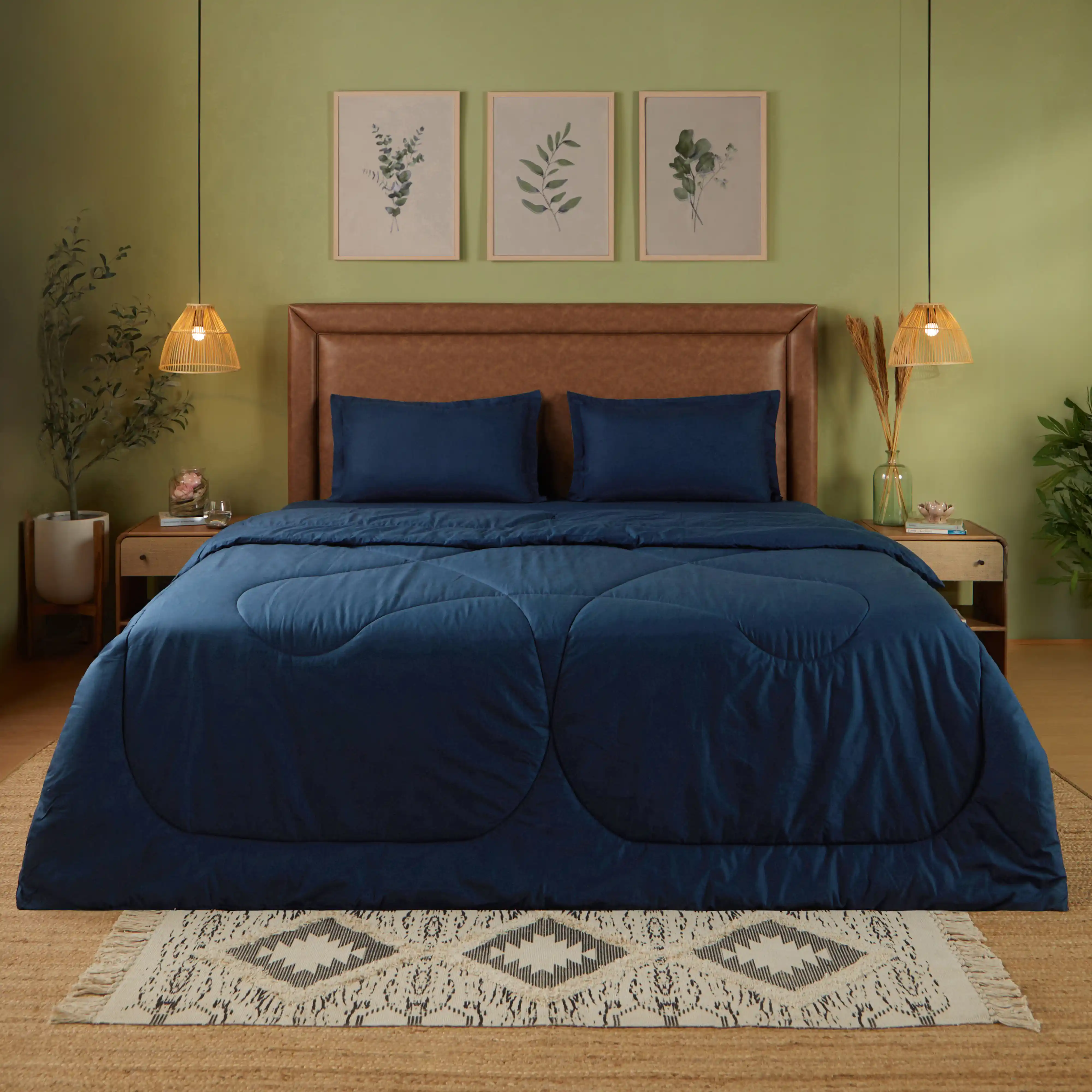 Paleto | Everyday Hues Cotton Solid Dyed 120GSM Comforter-Navy - Image 7