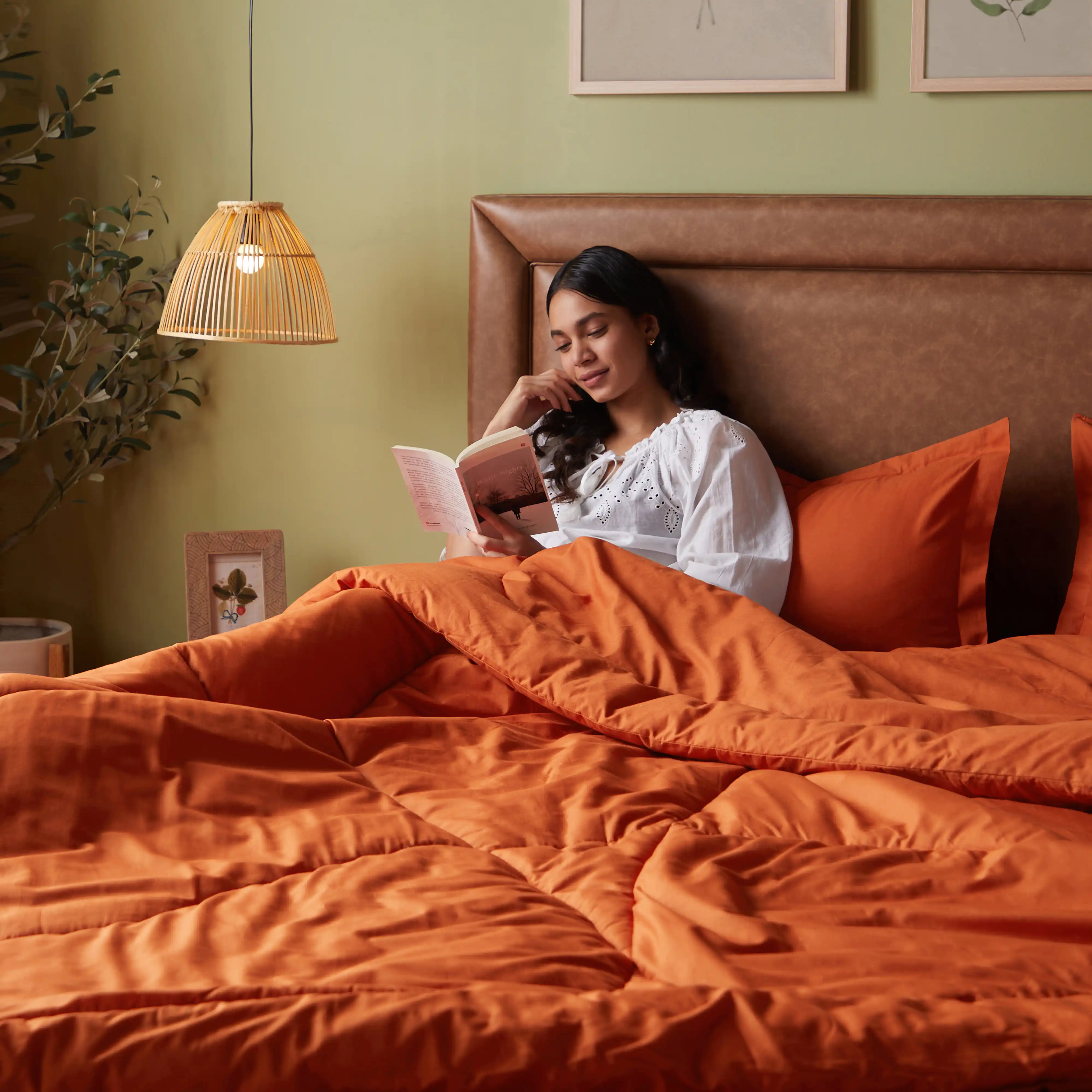 Paleto | Everyday Hues Cotton Solid Dyed 120GSM Comforter-Rust - Image 3