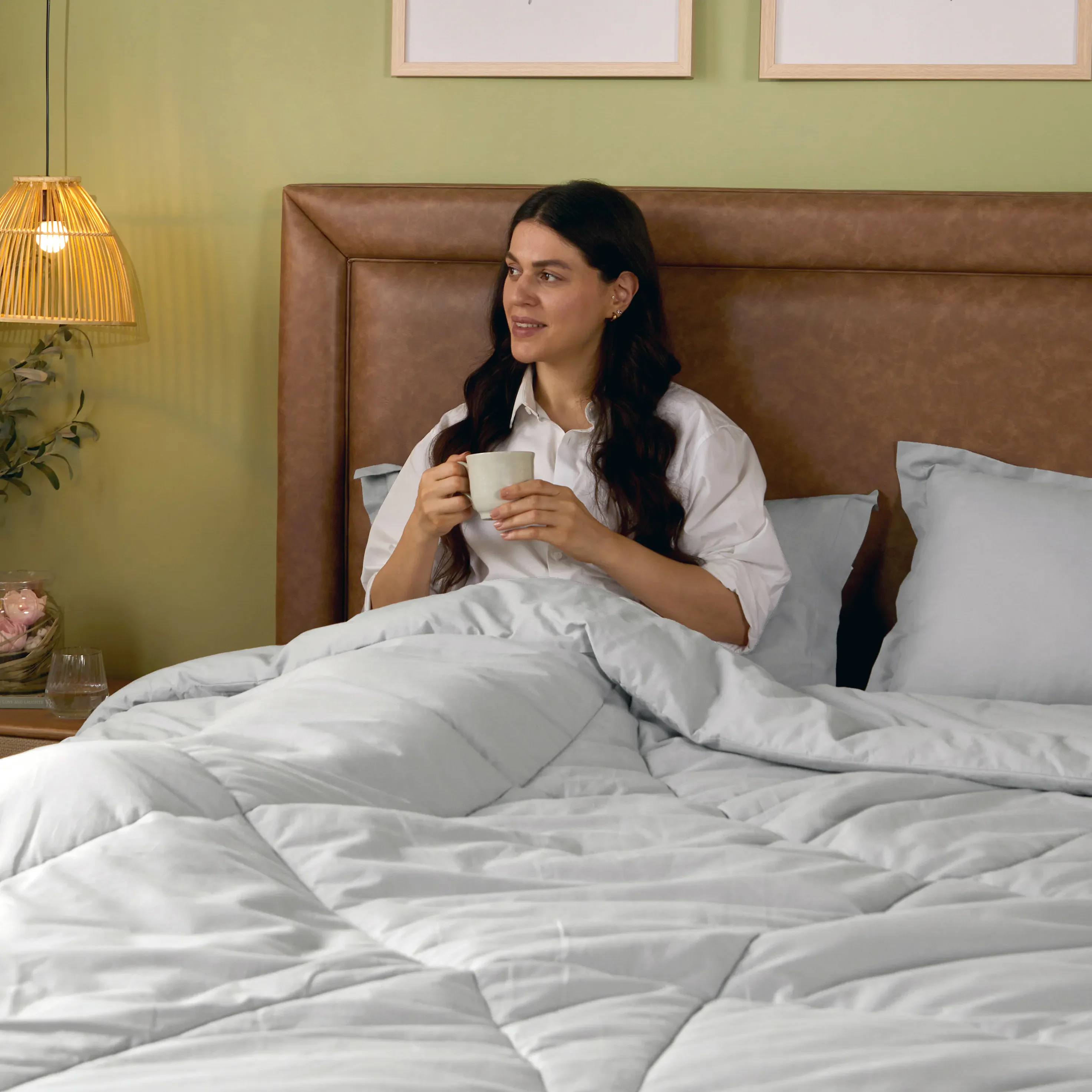 Paleto | Everyday Hues Cotton Solid Dyed 240GSM Comforter for Extra Warmth-Grey - Image 3