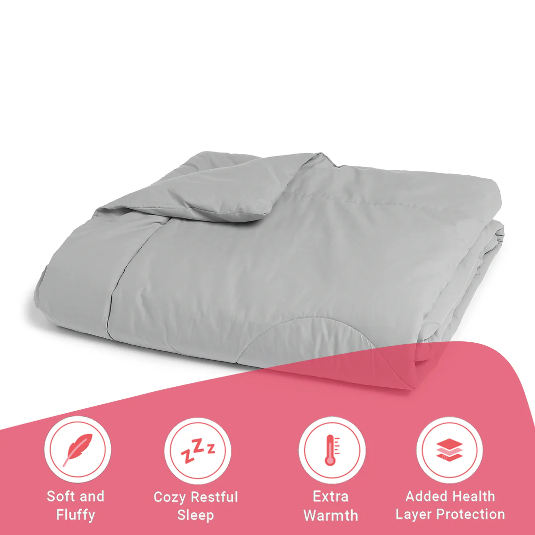 Paleto | Everyday Hues Cotton Solid Dyed 240GSM Comforter for Extra Warmth-Grey - Image 6
