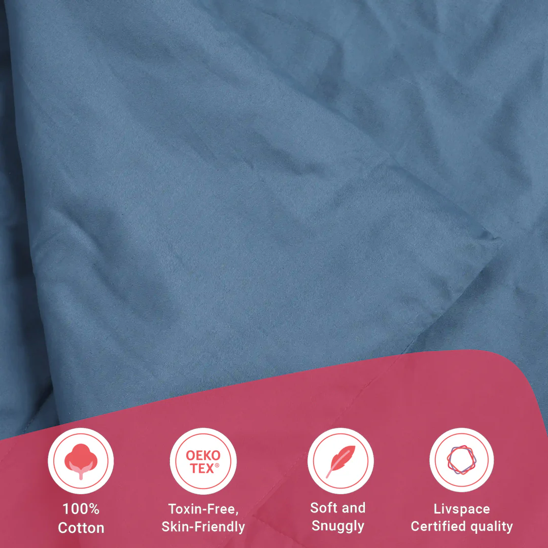 Paleto | Everyday Hues Cotton Solid Dyed 240GSM Comforter for Extra Warmth-Mineral - Image 7