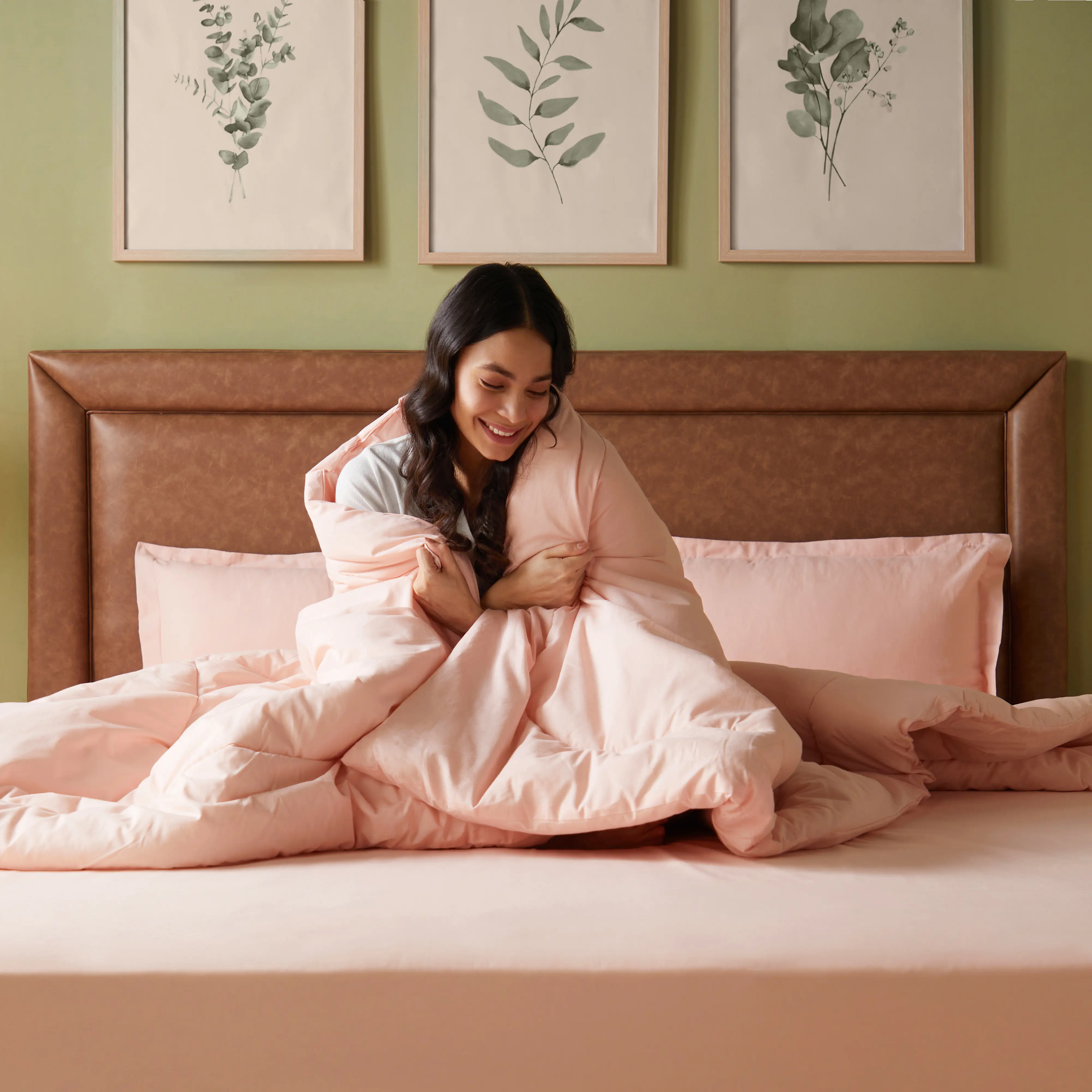 Paleto | Everyday Hues Cotton Solid Dyed 240GSM Comforter for Extra Warmth-Veiled Rose - Image 3