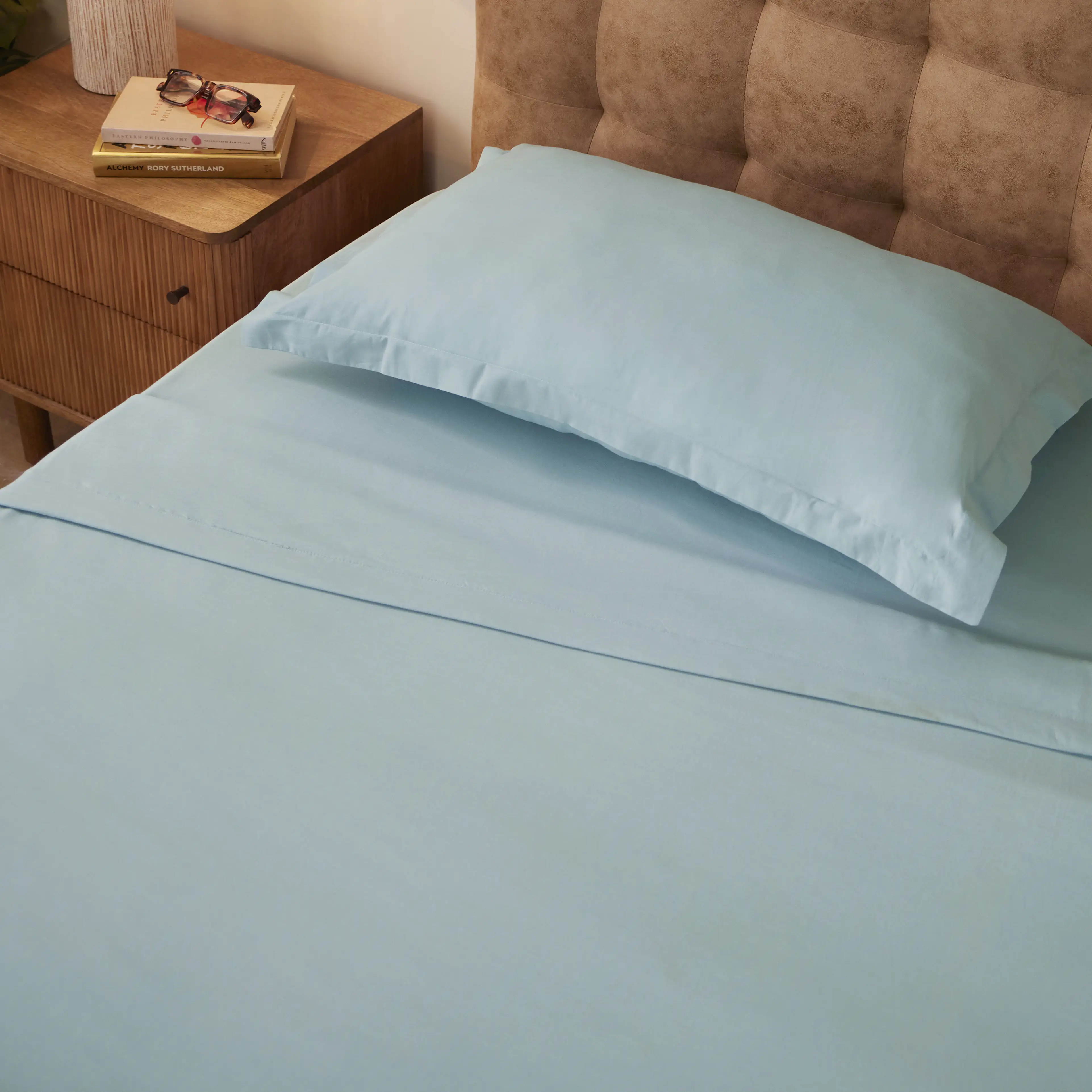 Paleto | Everyday Hues Cotton Solid Dyed Dohar with Super Soft Flannel Layering-Blue Sky - Image 2