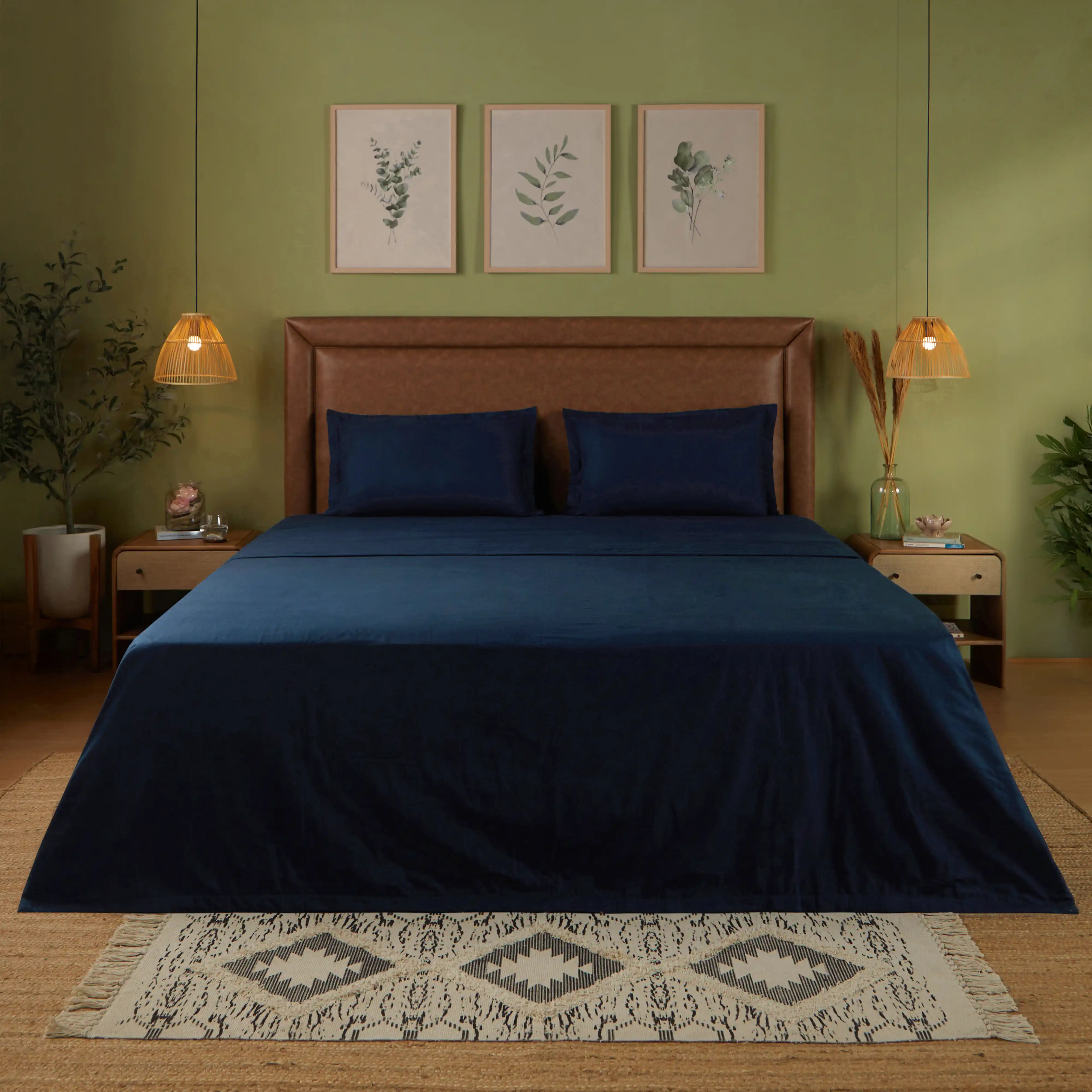 Paleto | Everyday Hues Cotton Solid Dyed Dohar with Super Soft Flannel Layering-Navy - Image 7