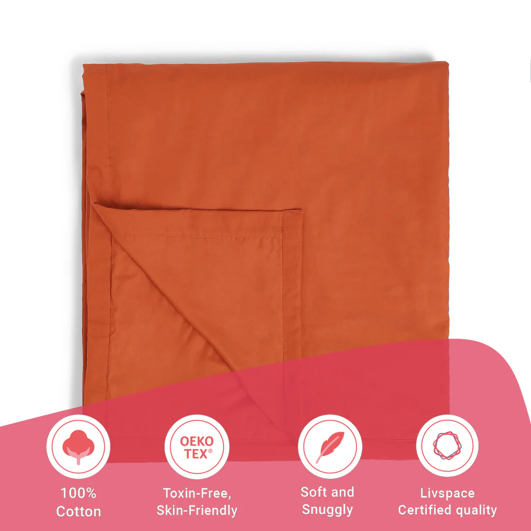 Paleto | Everyday Hues Cotton Solid Dyed Dohar with Super Soft Flannel Layering-Rust - Image 11