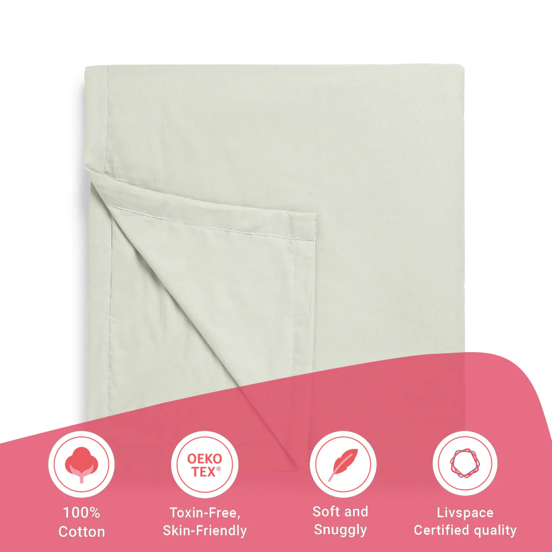 Paleto | Everyday Hues Cotton Solid Dyed Dohar with Super Soft Flannel Layering-Silver - Image 11