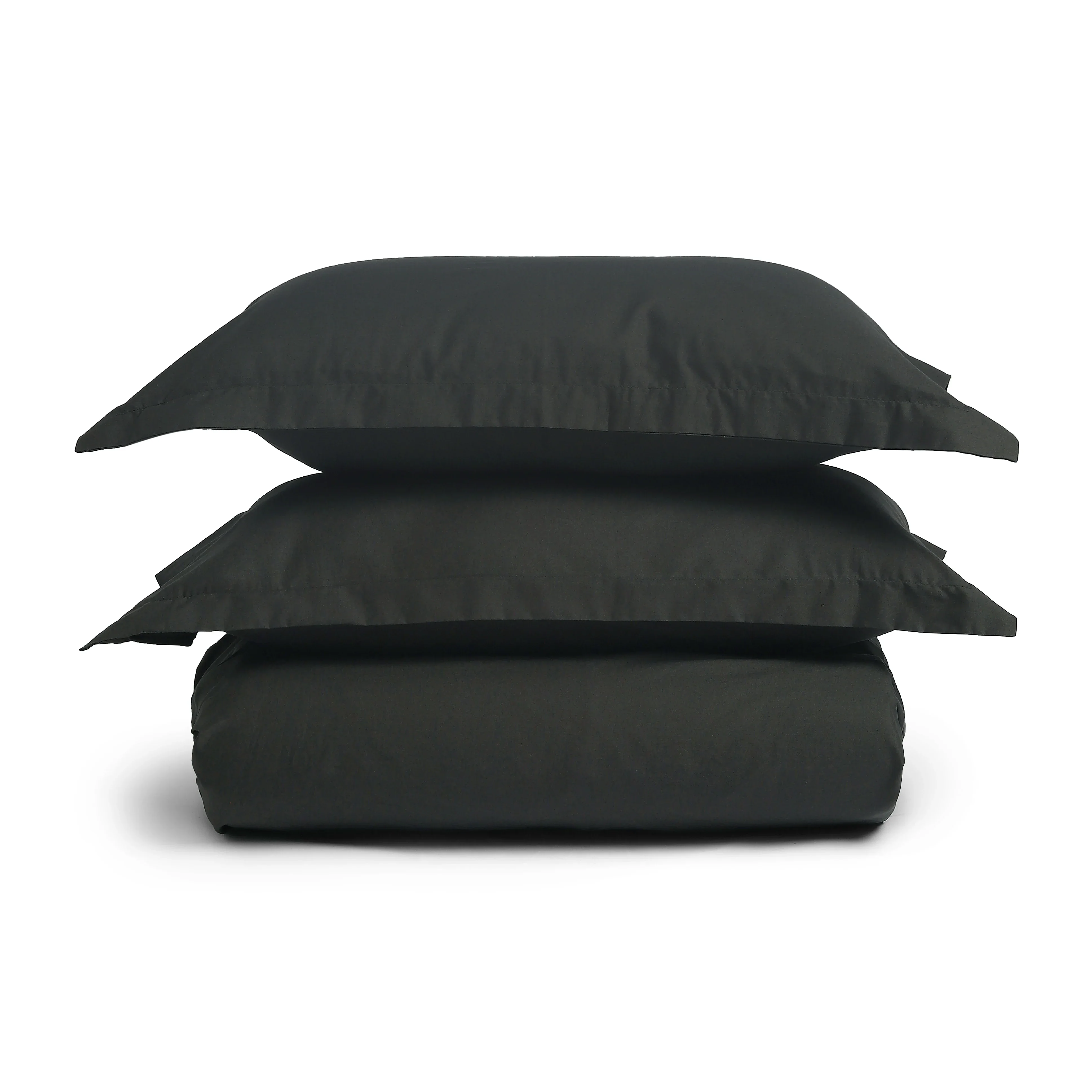 Paleto | Everyday Hues Solid Dyed Cotton Fitted Sheet Set-Dark Grey - Image 5