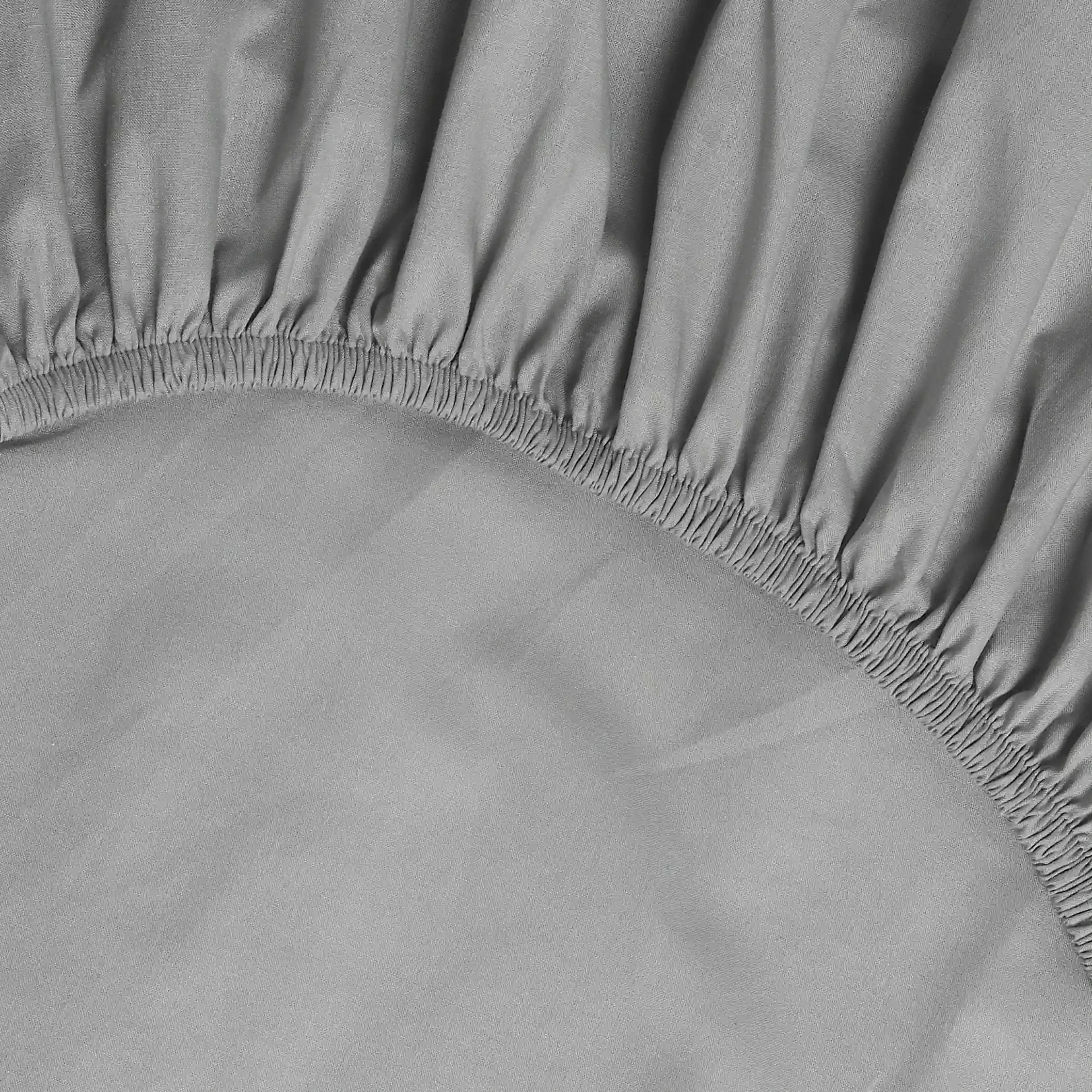 Paleto | Everyday Hues Solid Dyed Cotton Fitted Sheet Set-Grey - Image 14