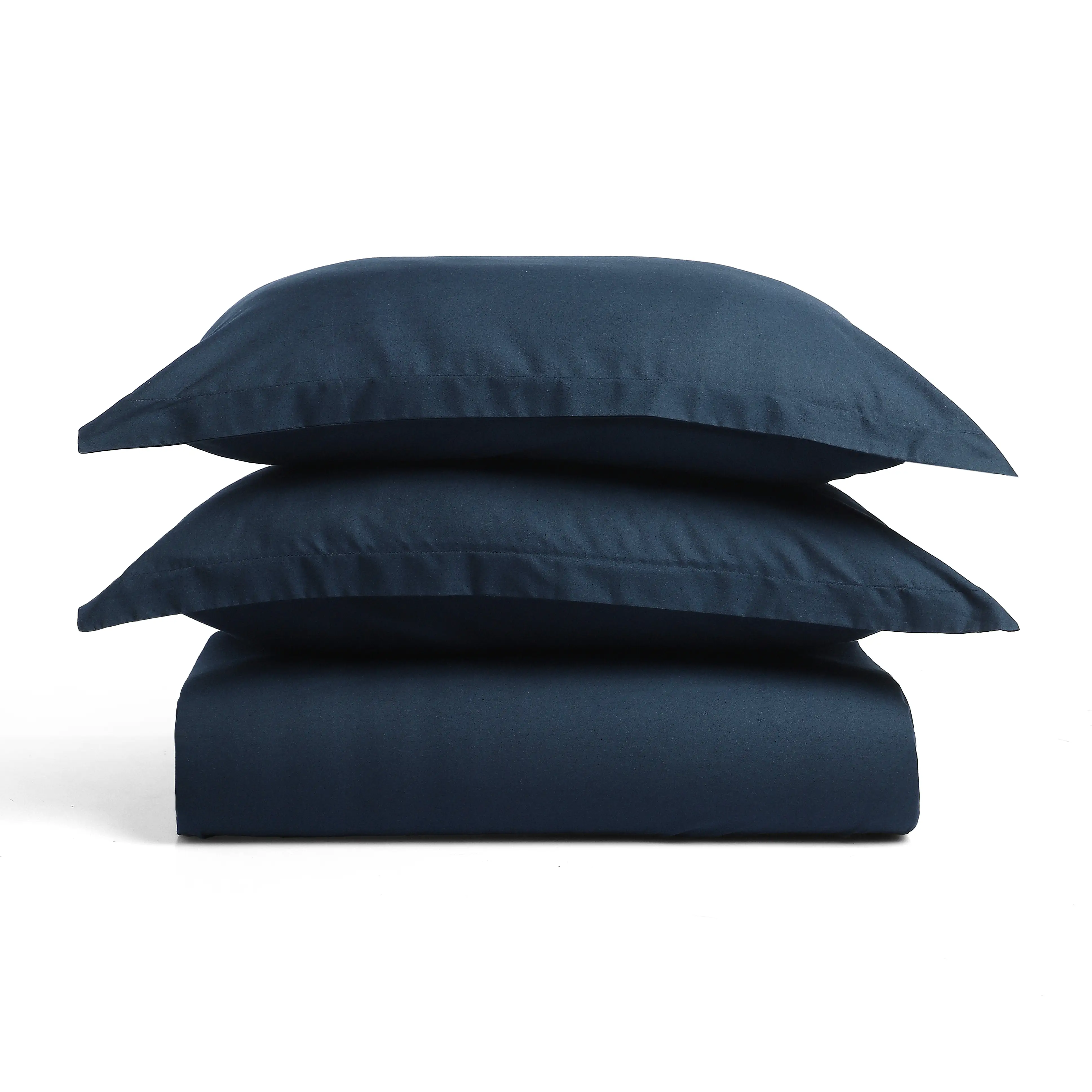 Paleto | Everyday Hues Solid Dyed Cotton Fitted Sheet Set-Navy - Image 5