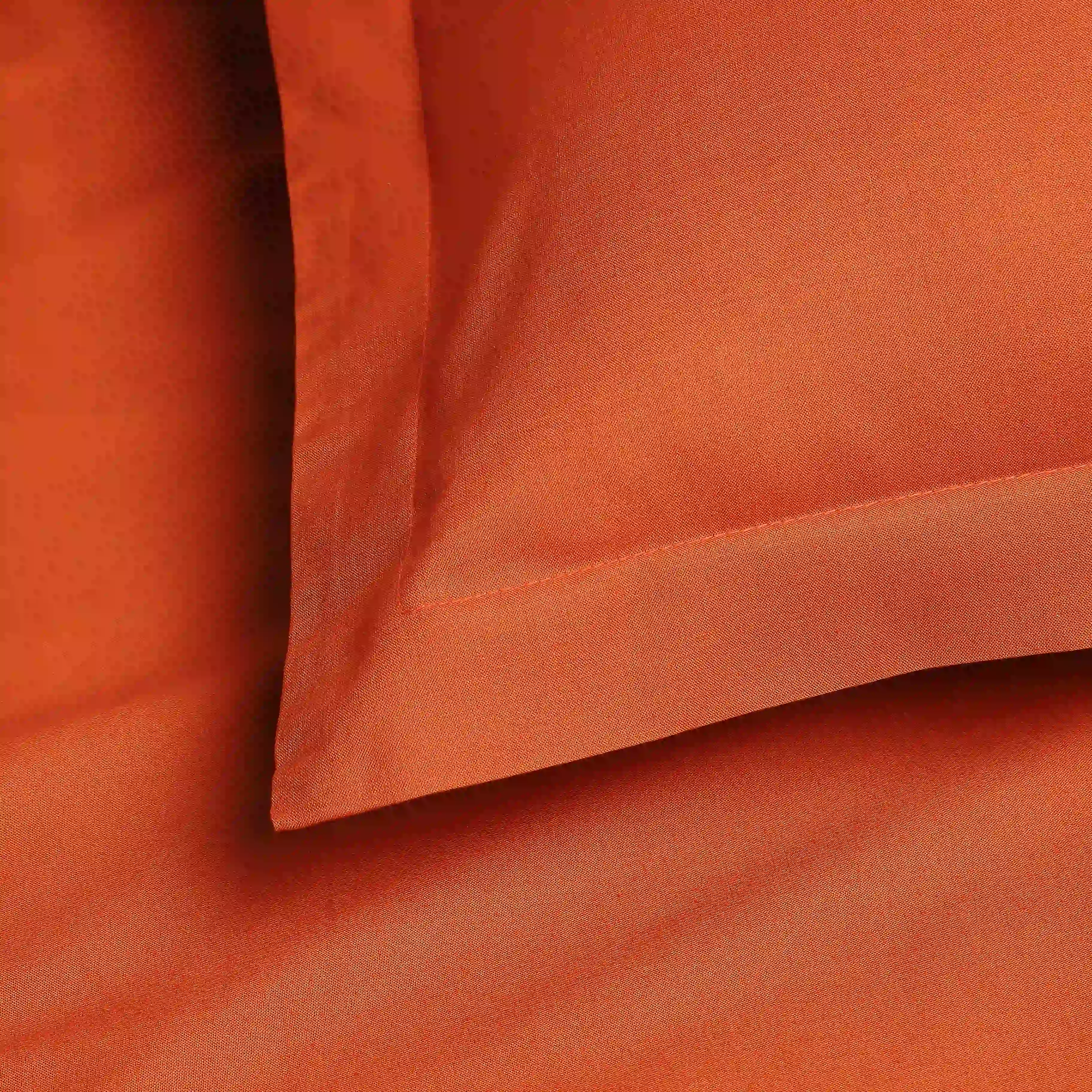 Paleto | Everyday Hues Solid Dyed Cotton Fitted Sheet Set-Rust - Image 6