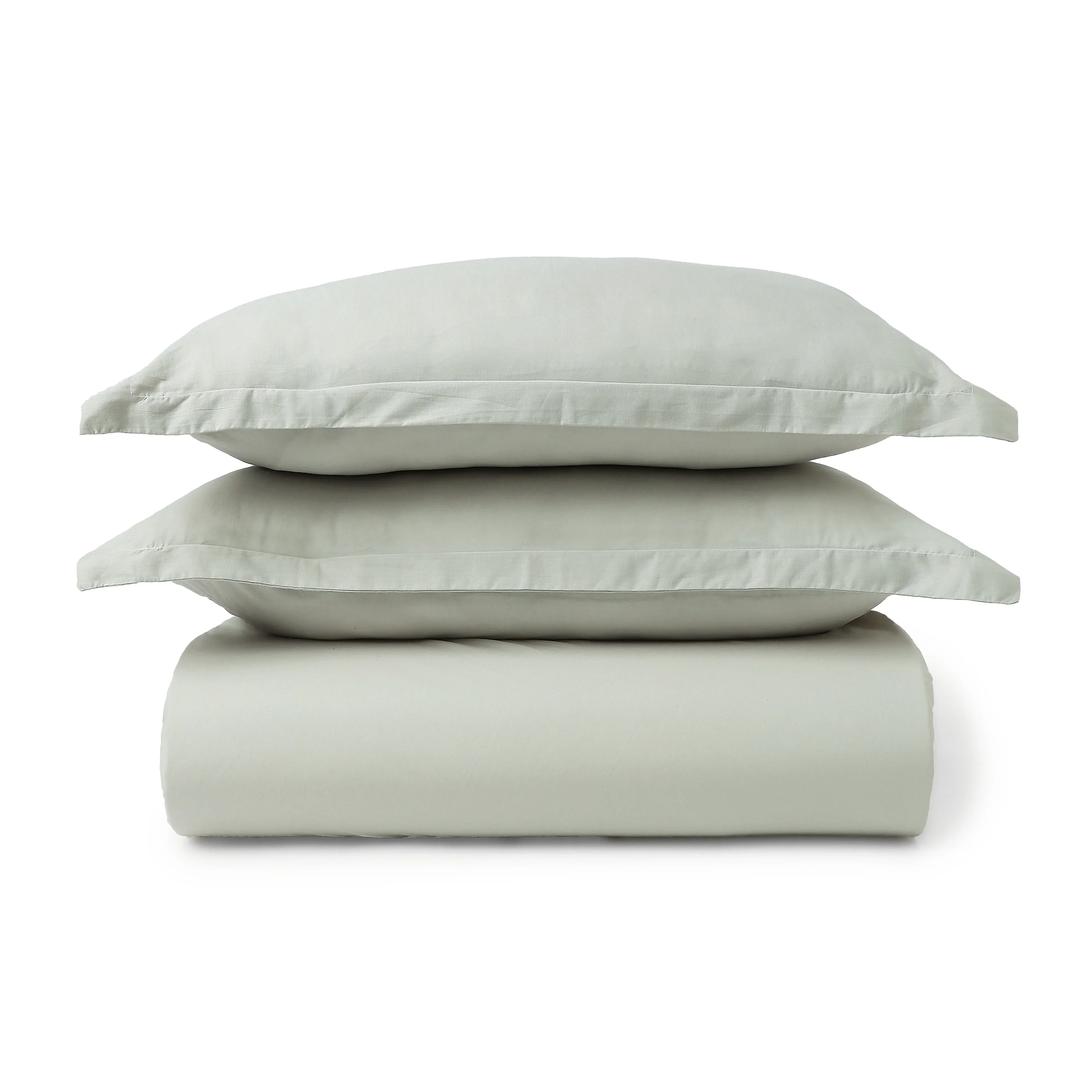 Paleto | Everyday Hues Solid Dyed Cotton Fitted Sheet Set-Silver - Image 12