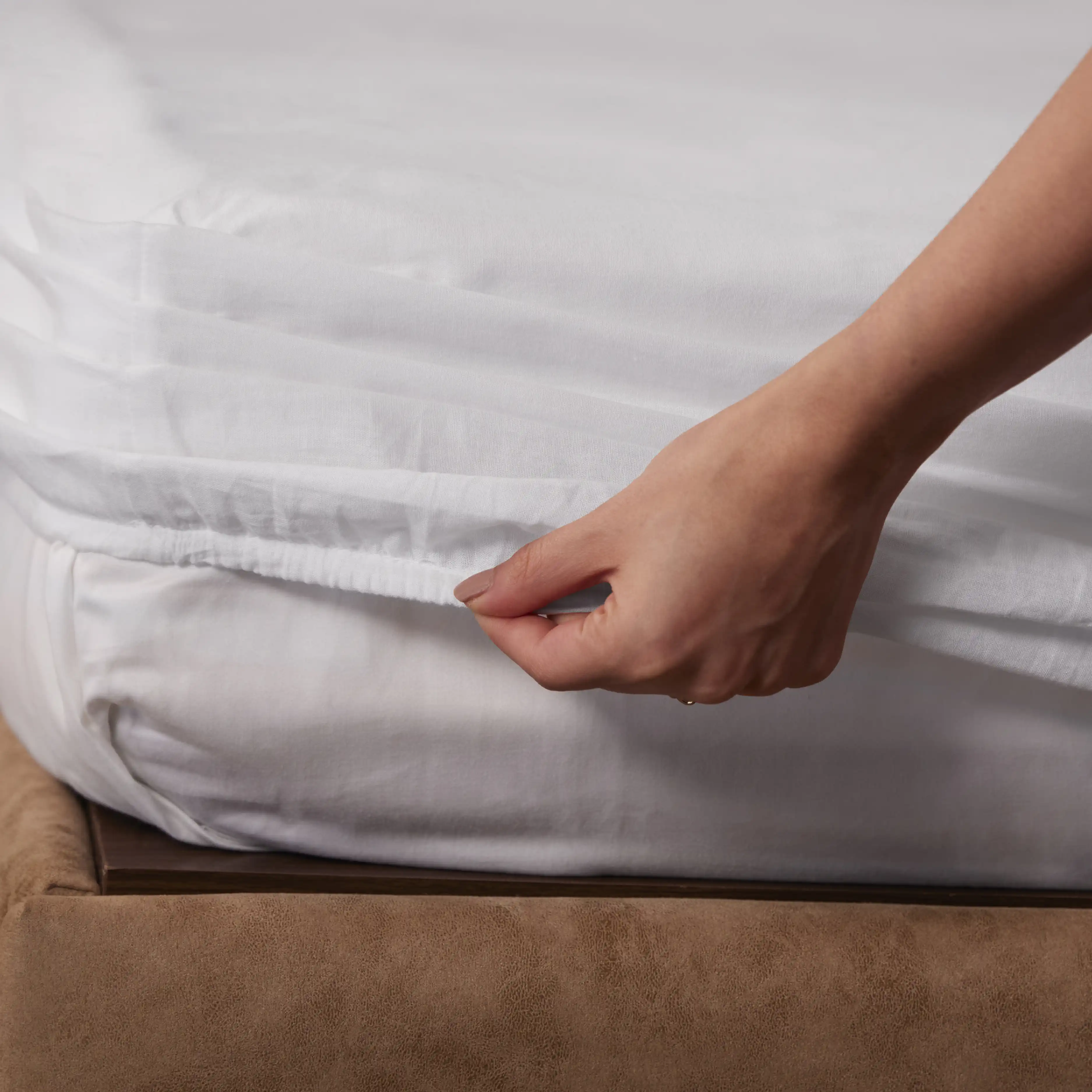 Paleto | Everyday Hues Solid Dyed Cotton Fitted Sheet Set-White - Image 4