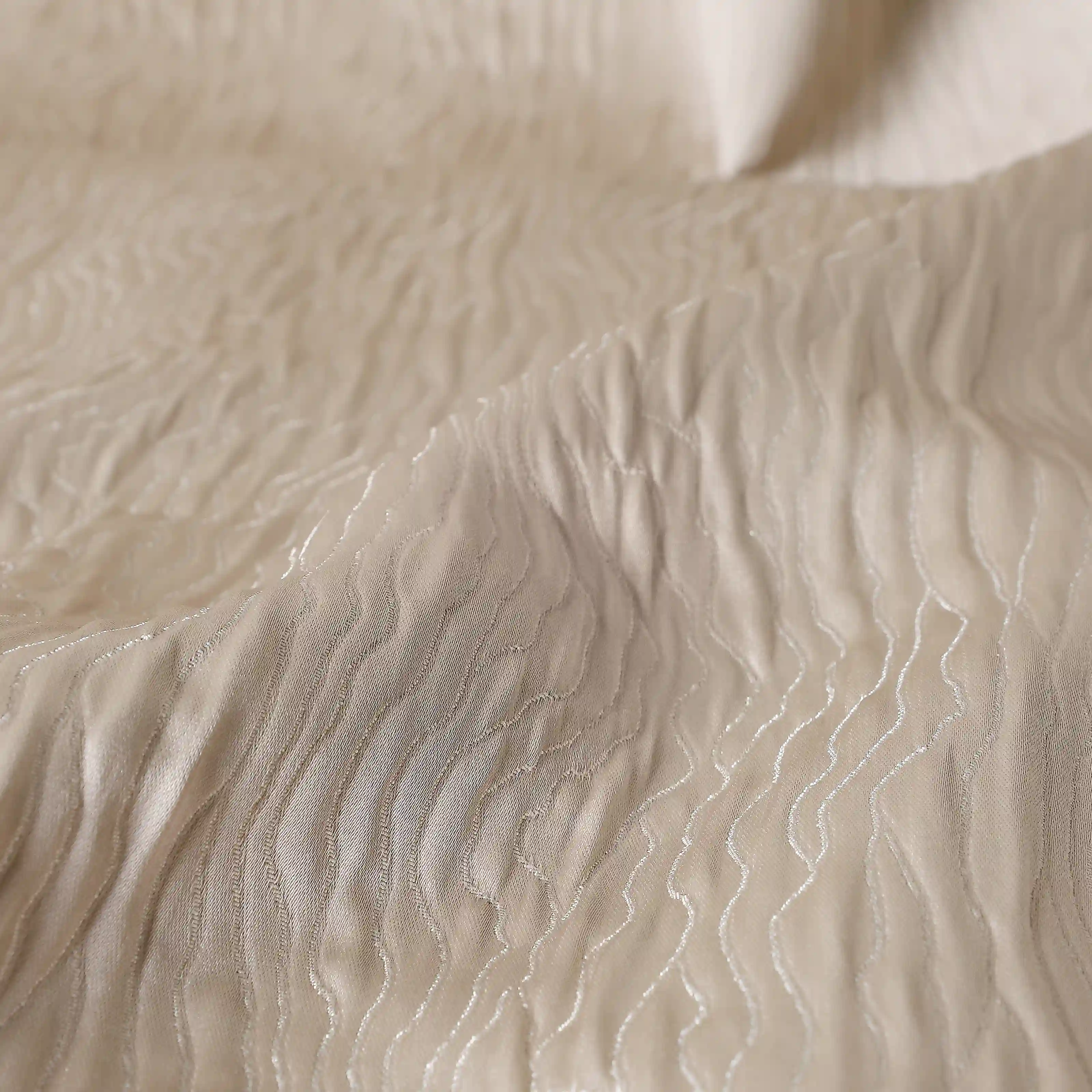 Pelushe Set Of 2 Textured Readymade Curtains | Nature Flow - Image 7