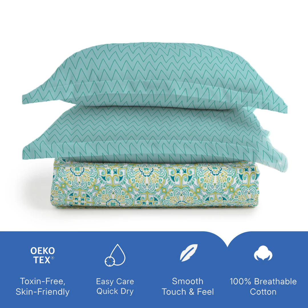 Pure Nest Printed Bedsheet Set - Image 114