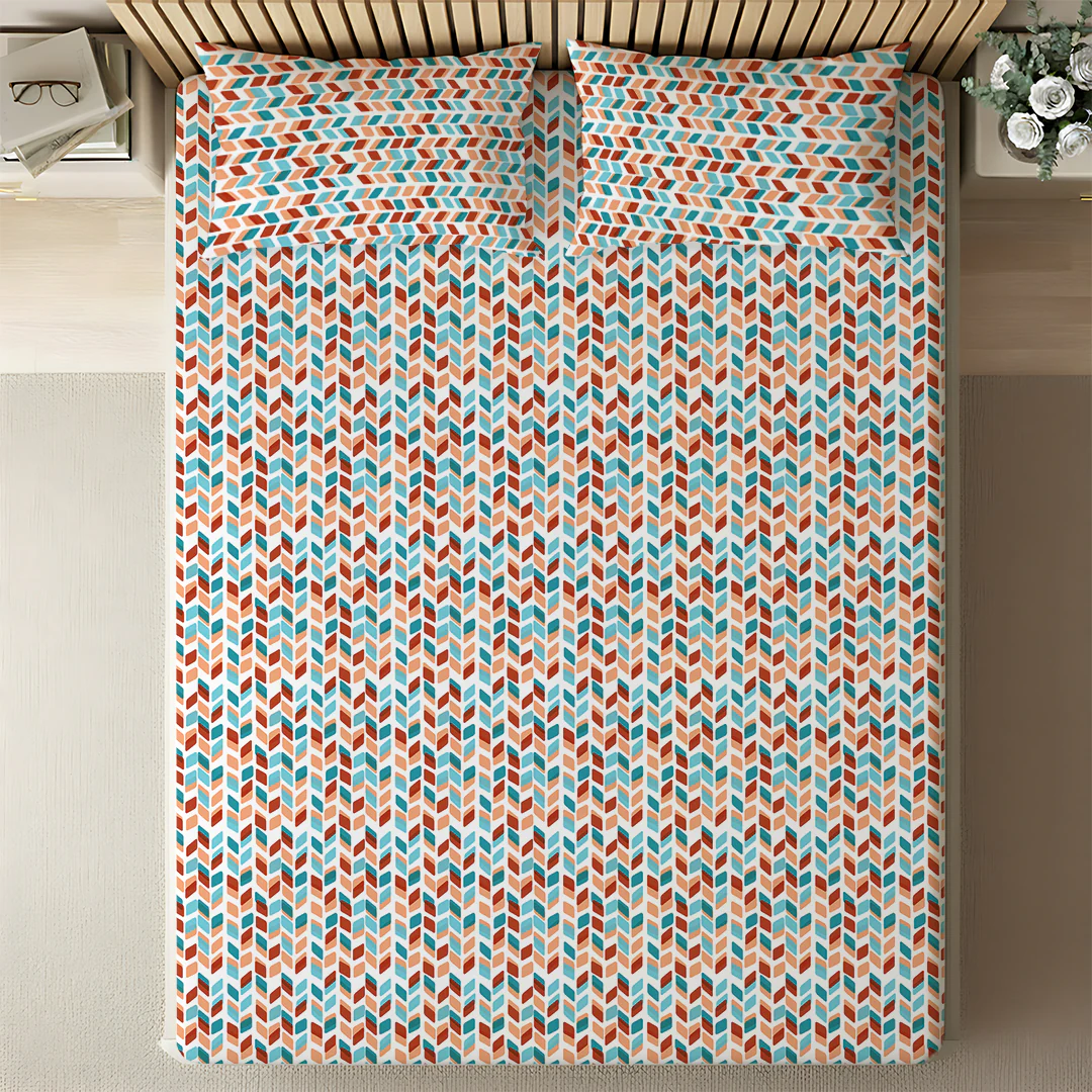 Pure Nest Printed Bedsheet Set - Image 146