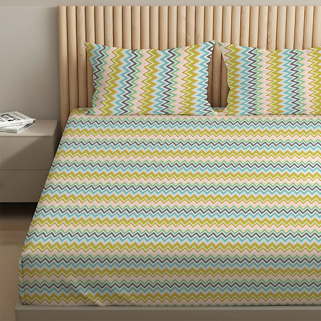 Pure Nest Printed Bedsheet Set - Image 2